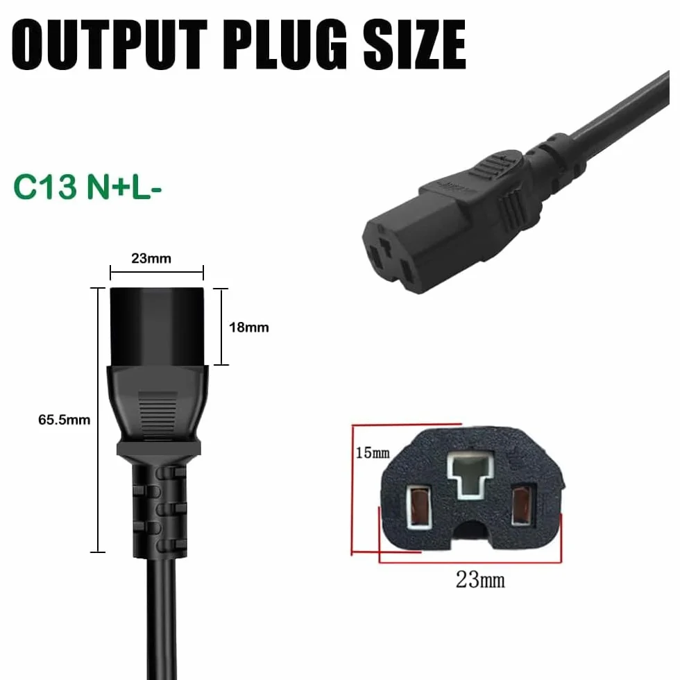 Spina C13 dell'uscita del caricatore della batteria di 60V 3A utilizzata per il caricatore astuto del pacchetto della batteria al piombo 60V 69V