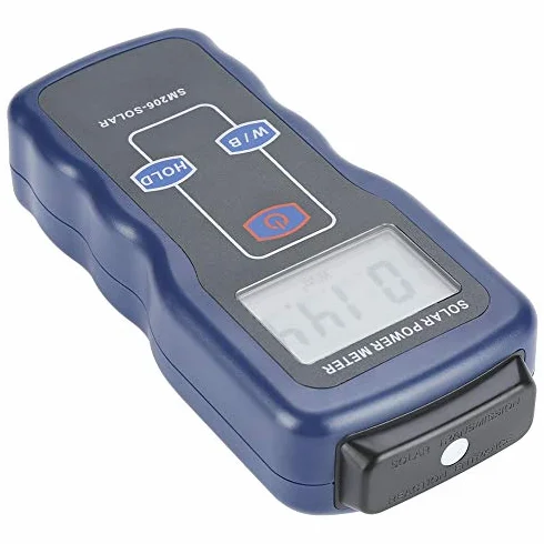 Misuratore Solare, Akozon SM206 Misuratore di Energia Solare Misuratore di Potenza per Misurazione di Radiazione Solare Digitale Misuratore di Luce Solare Dati Tenute e Peak Hold