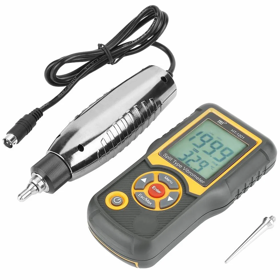 Walfront Misuratore di Vibrazioni, Ad Alta Precisione, Misuratore di Vibrazione, Analizzatore di Vibrazioni, Vibrazioni, Sensore di Accelerazione, 0,1 – 199,9 M/s2