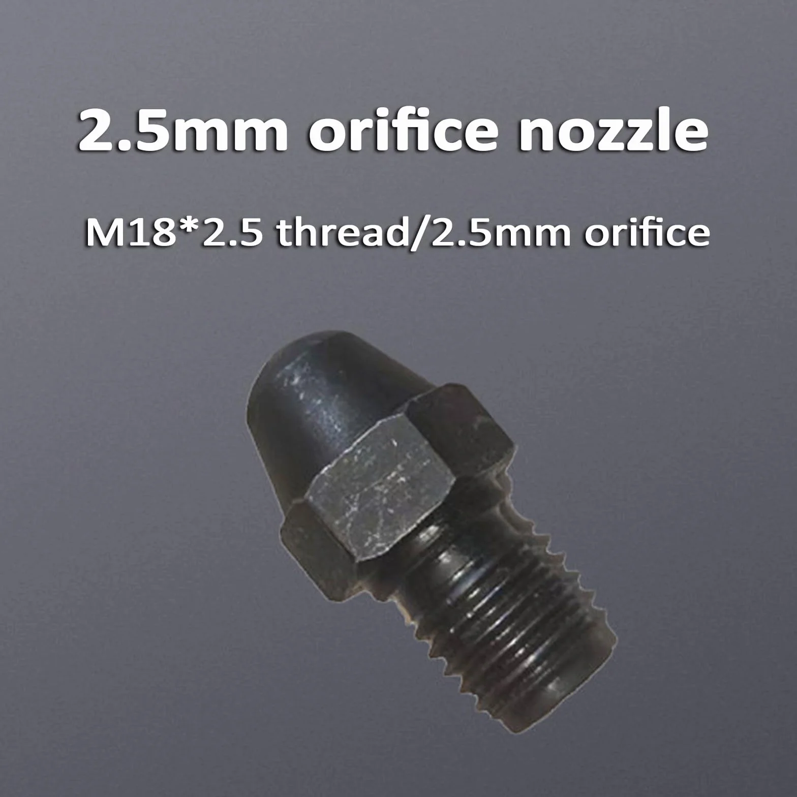 Parti di estrusore a vite singola, Estrusore filamento, Filettatura M18x2.5, Ugello di foro da 2,5 mm, Bobina di riscaldamento in ceramica da 200W, Accessorio per stampaggio a iniezione di plastica