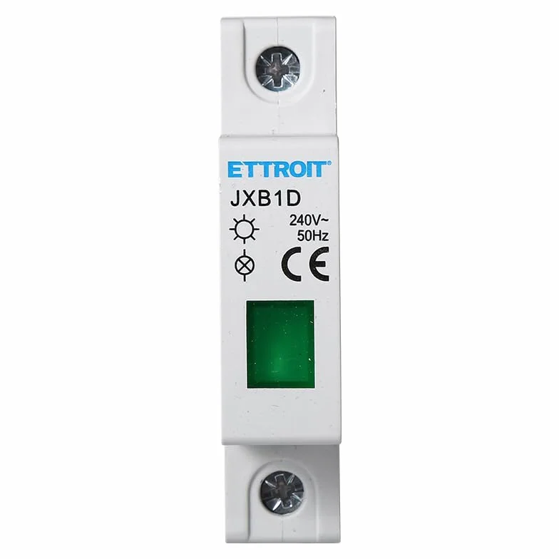 ETTROIT INDICATORE LUMINOSO LED SU GUIDA DIN 1 MODULO VERDE