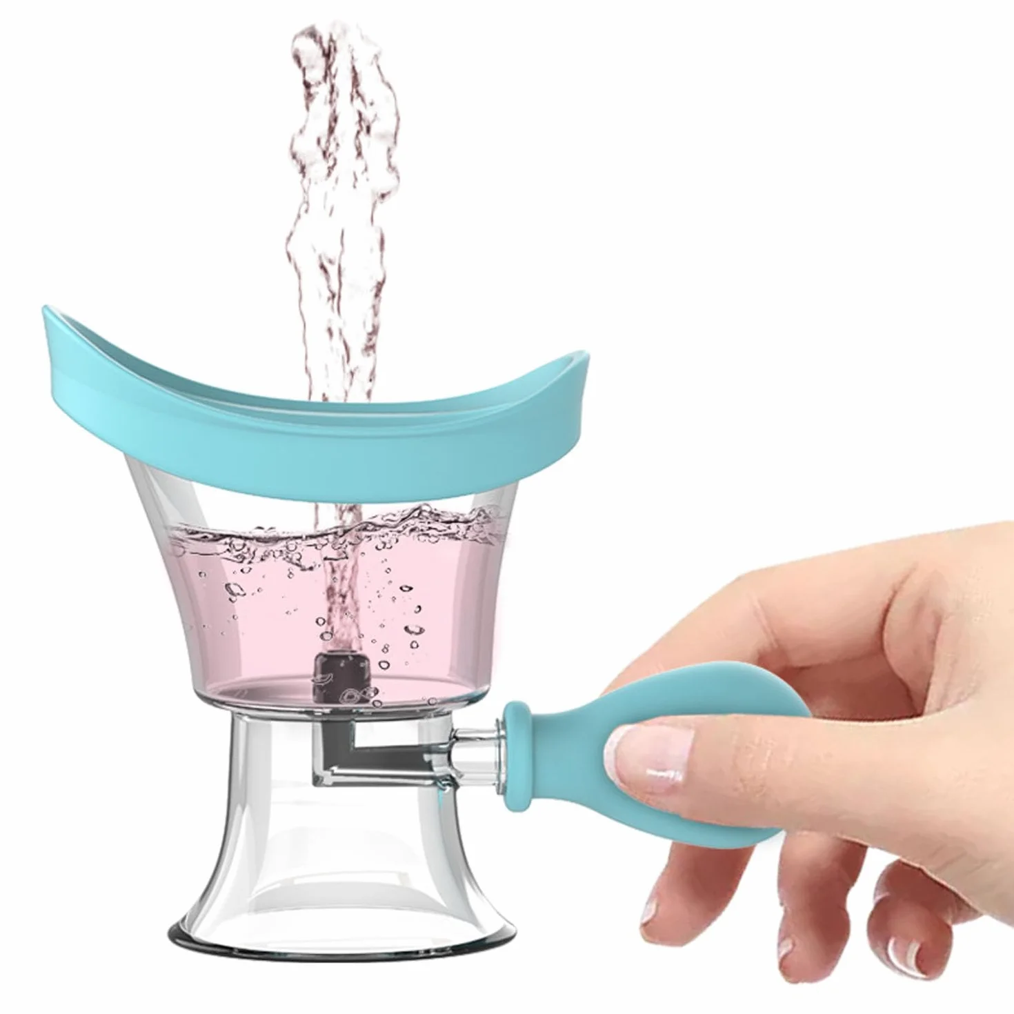 1 Pezzi Tazza Lavaggio Degli Occhi, Lavaggio Oculare Portatile, Tazza Manuale Di Pulizia Degli Occhi, Lavaggio Oculare Portatile, Lavaggio Oculare, per Strumento di Pulizia Cura Degli Occhi (Blu)
