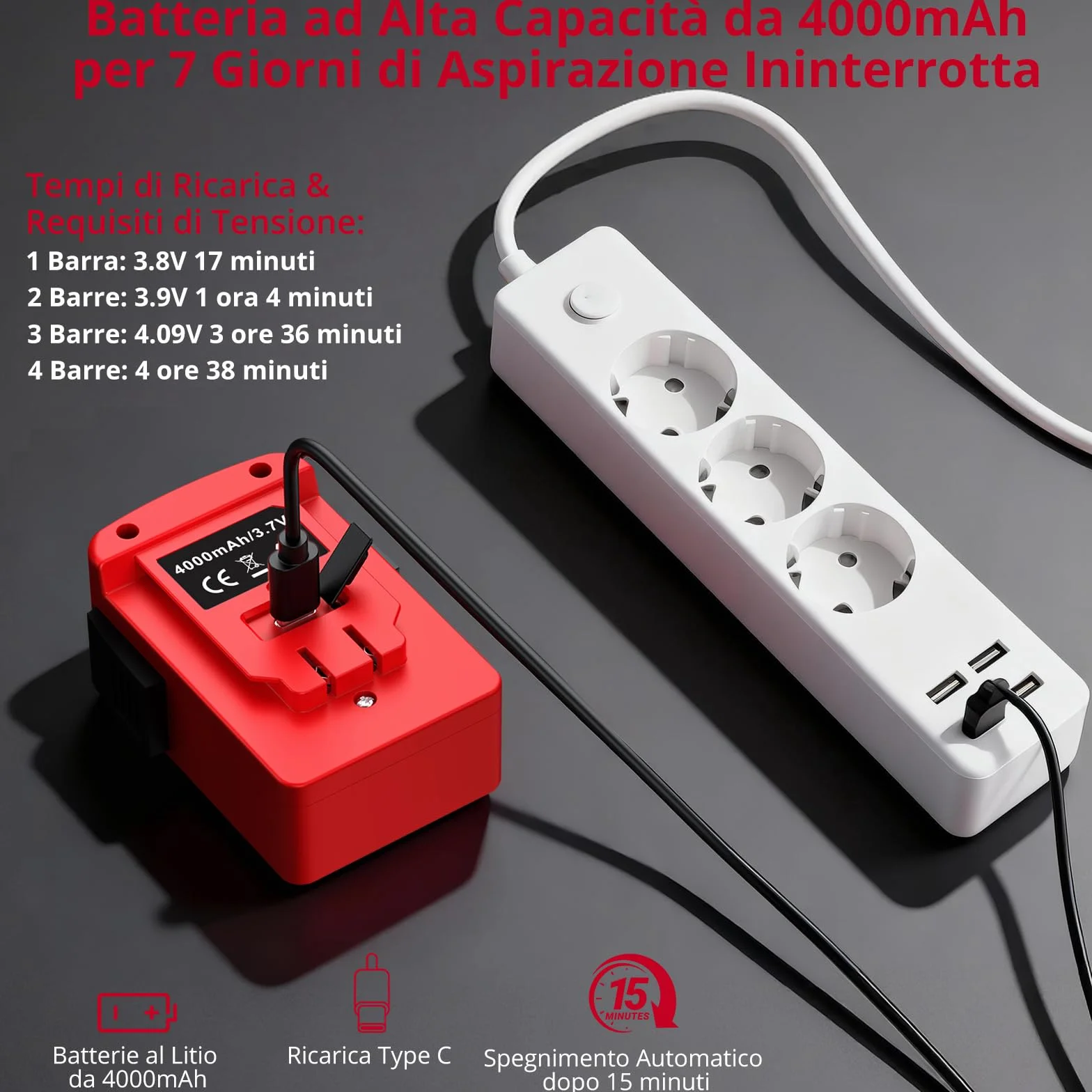 XUNTOP 10" Ventosa a Batteria Professionale 300KG a Doppio Motore 9000 Giri/min con Display LCD, Sollevatore Elettrico Aspirazione Automatica per Piastrelle e Vetro, con Extra Batteria di Ricambio