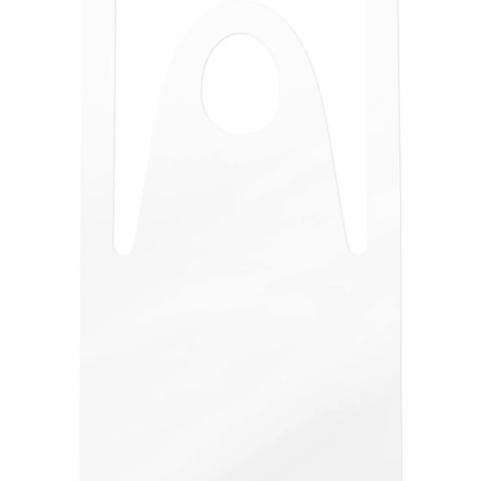Haifly - Grembiuli usa e getta, in plastica, 10 pezzi, colore: Bianco