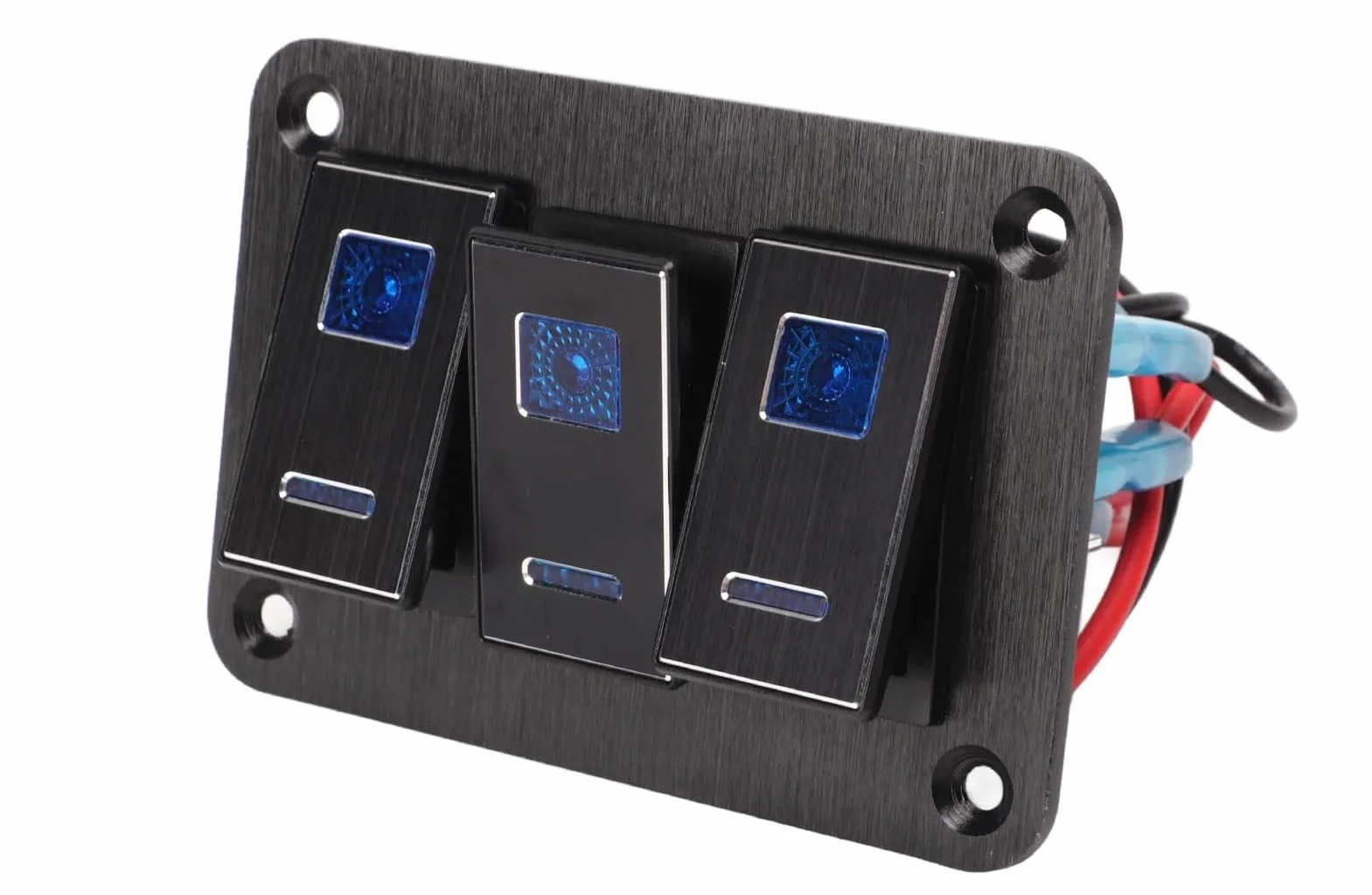 Pannello interruttori a levetta impermeabile a 3 gruppi Fibbie flessibili per PC da 12 V a 24 30 A per camper per auto per yacht Ricambi auto