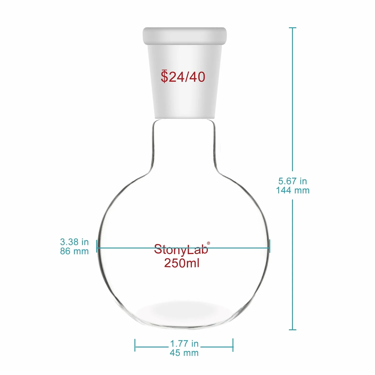 stonylab Soxhlet Extractor Borosilicate Glass 40/38 250 ml Allihn Condenser Flat Bottom Flask 24/40
