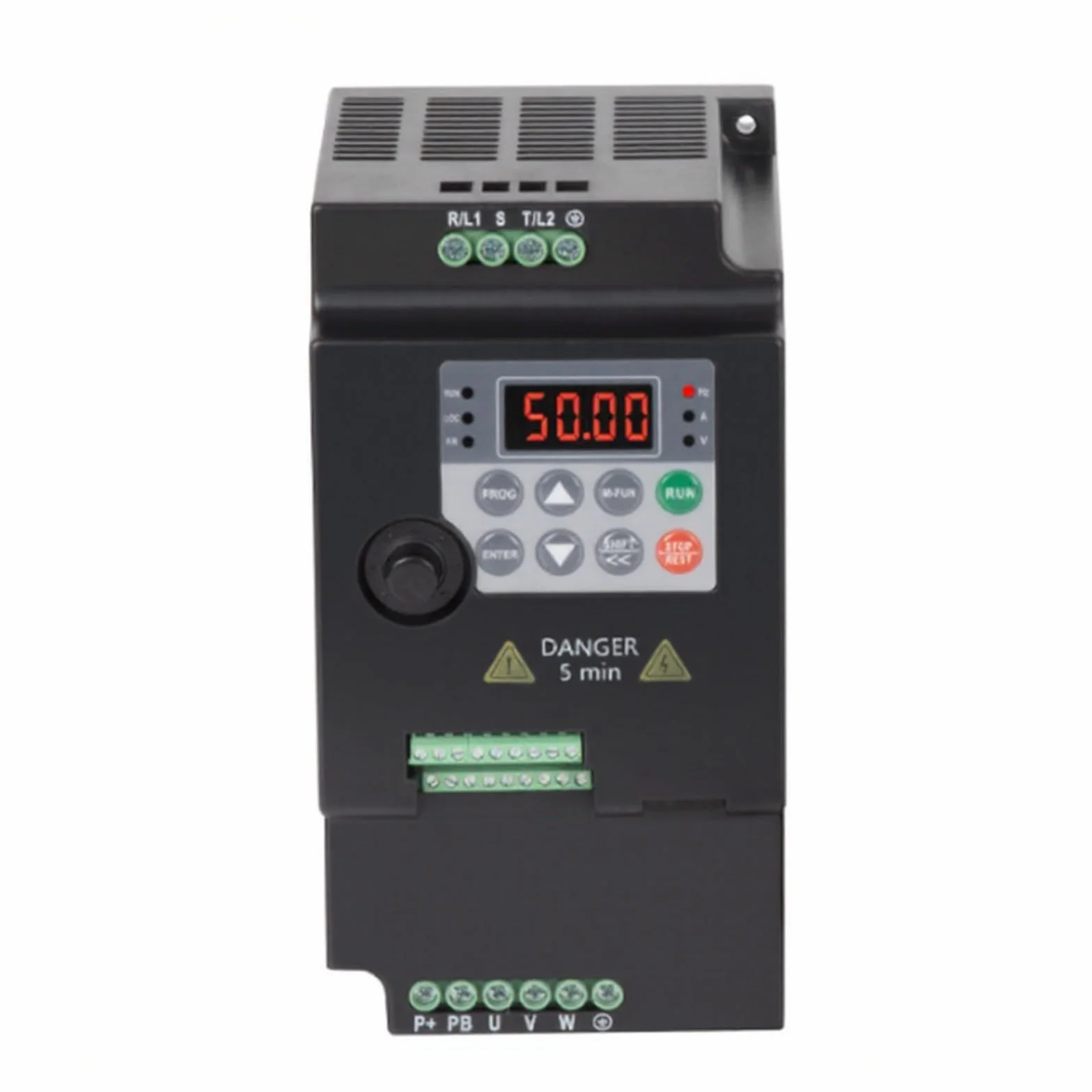 Convertitore di frequenza trifase, invertitore di 0.75Kw Vfd per controllo del motore, azionamento variabile di frequenza 380V con protezione di sovraccarico per automazione industriale
