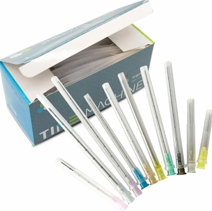 Cannula smussata Viso e corpo Punta smussata Micro cannula Ago, 20 pezzi (25G 50mm)