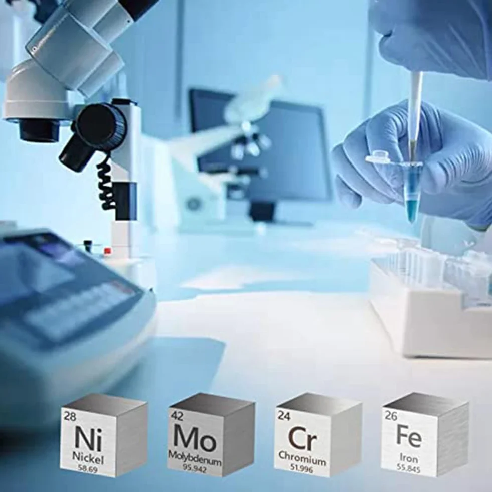 Nagoyuki Cubo di Elementi Metallici da 18 Pezzi 99,99% di Elevata Purezza, Collezione Della Tavola Periodica Degli Elementi (0,39 Pollici/10 Mm)
