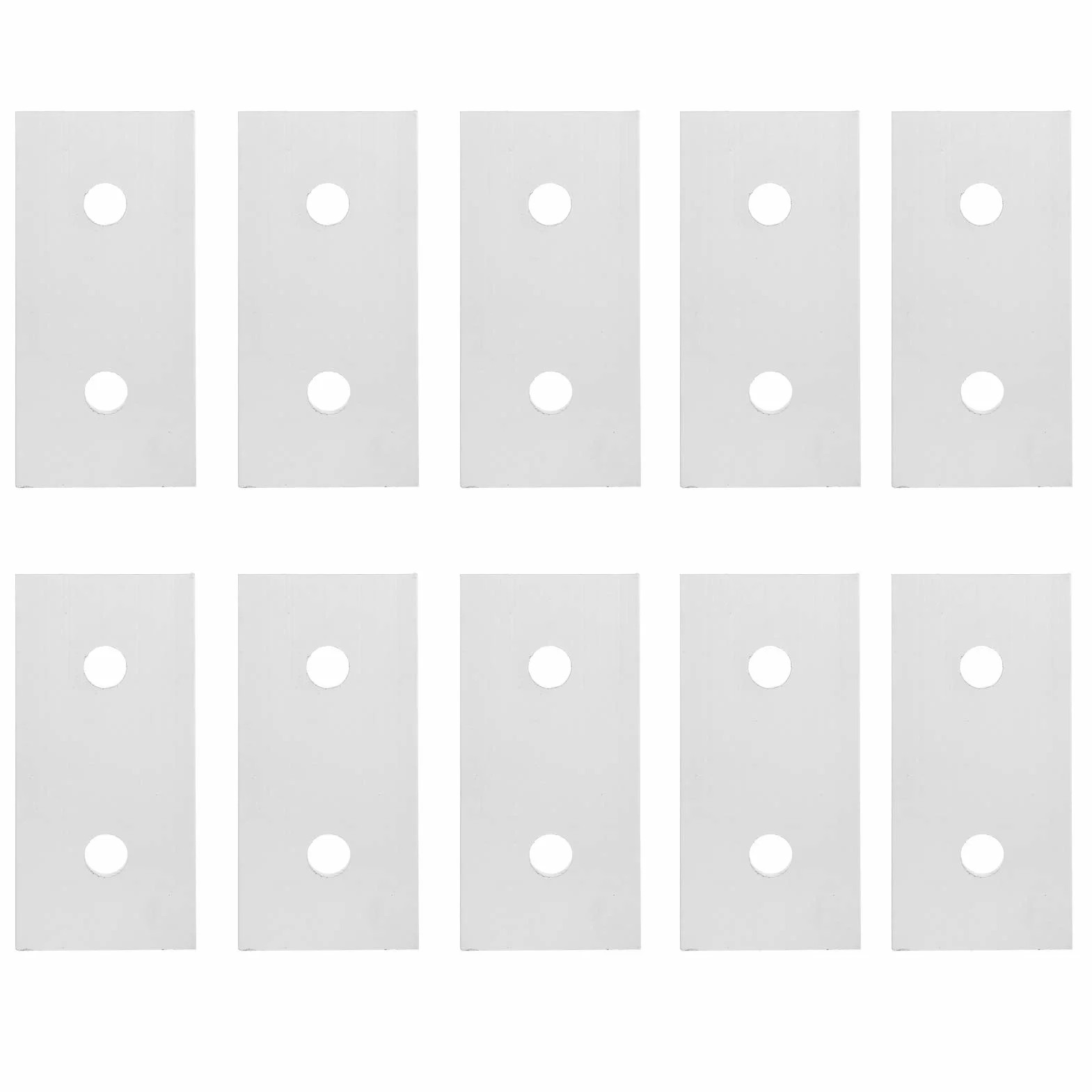 10 Pezzi Piastra Giunzione Alluminio 4040 per Connessione Verticale 2 Fori Superficie Ossidata Dimensioni 80x38mm Spessore 6mm Profili Struttura Telaio per Montaggio Strutturale in Alluminio