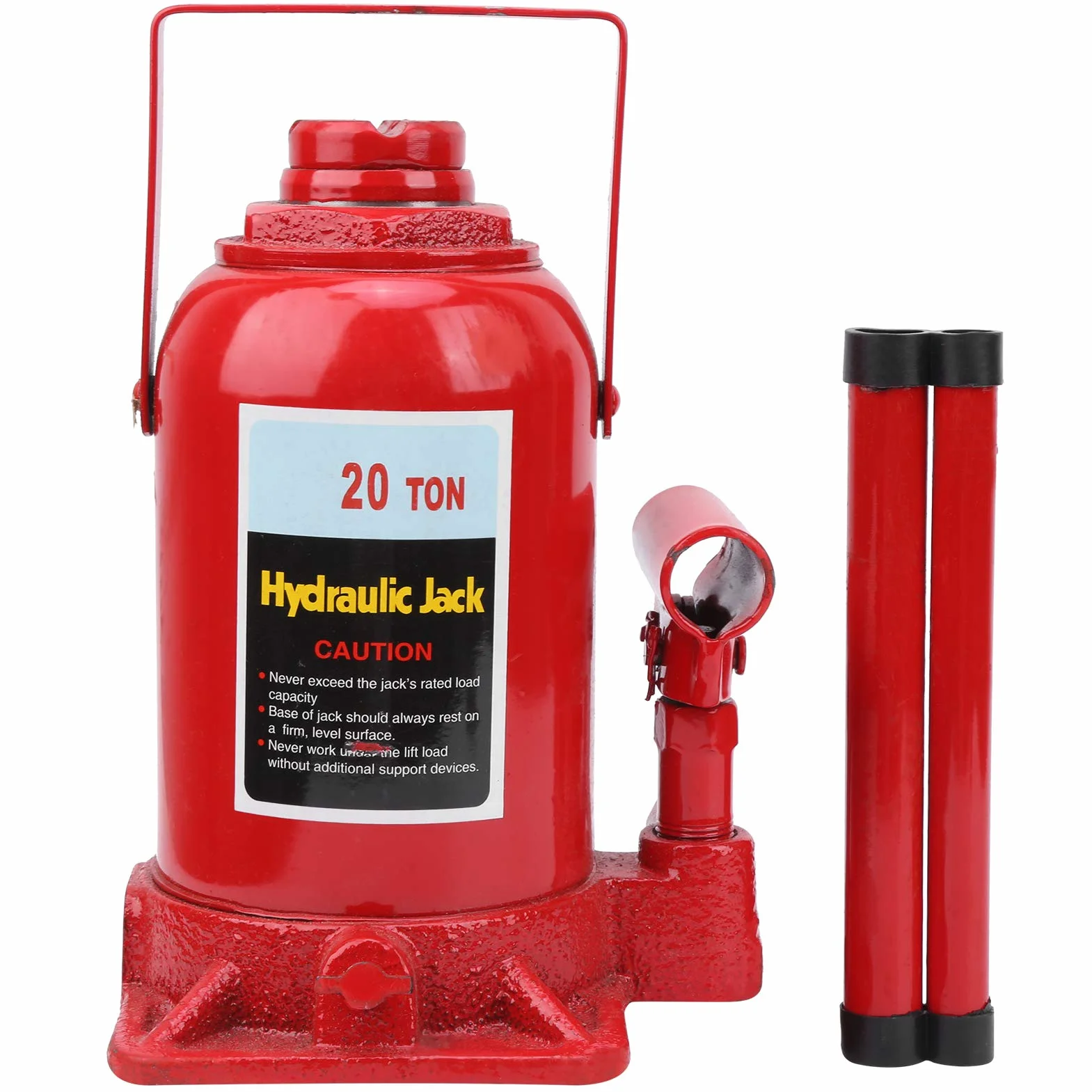 Martinetto Idraulico 20T, Jack idraulico per bottiglie Cric Idraulici Portatile per Sollevamento Martinetto Jack per Bottiglie in Metallo Jack per L'industria Automobilistica Edile Agricoltura
