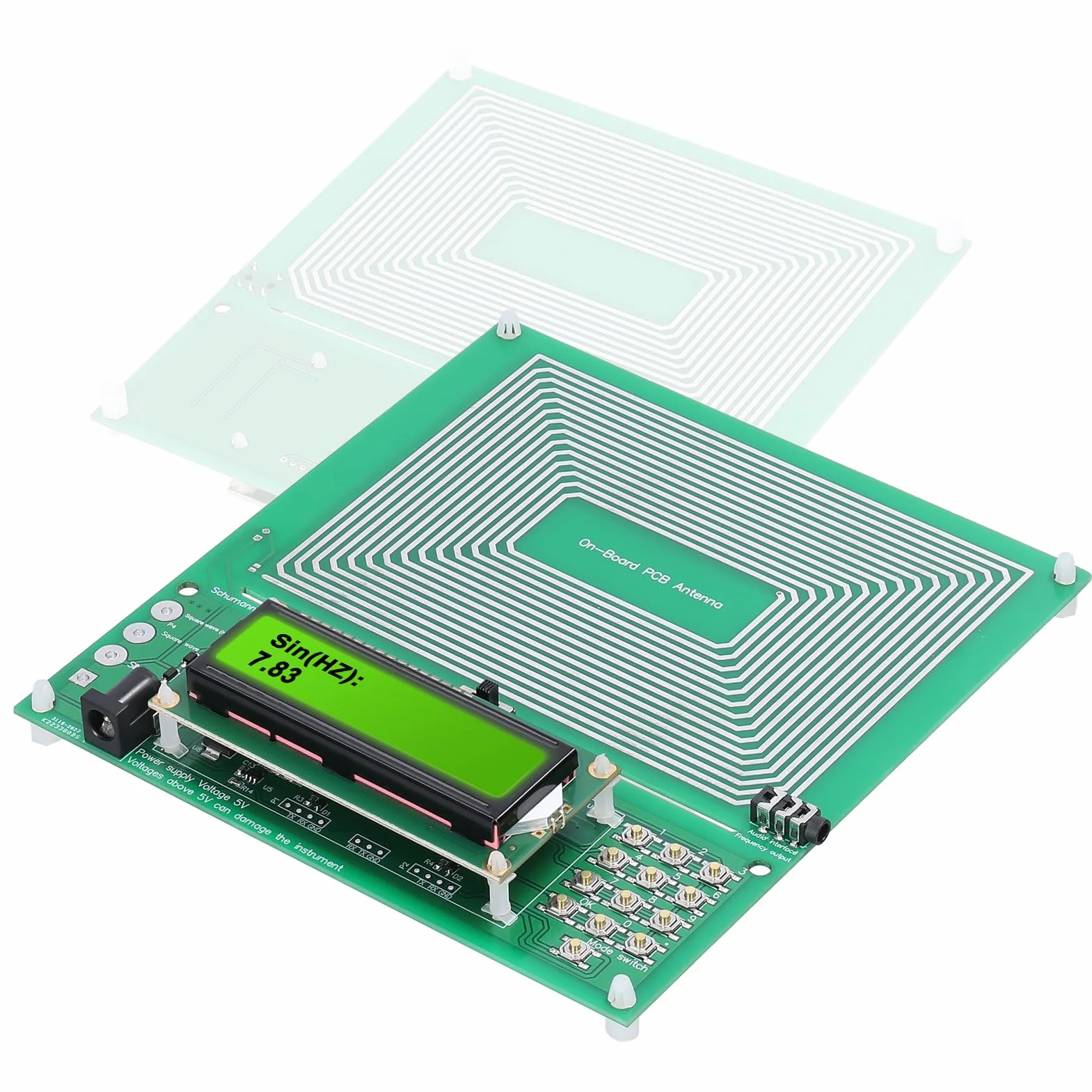 HUIOP Regolabile Risonatore Audio Generatore Onde Impulsi Frequenza Ultrabassa Risonanza Schumann 0,001 Hz-200 KHz 7,83 Hz