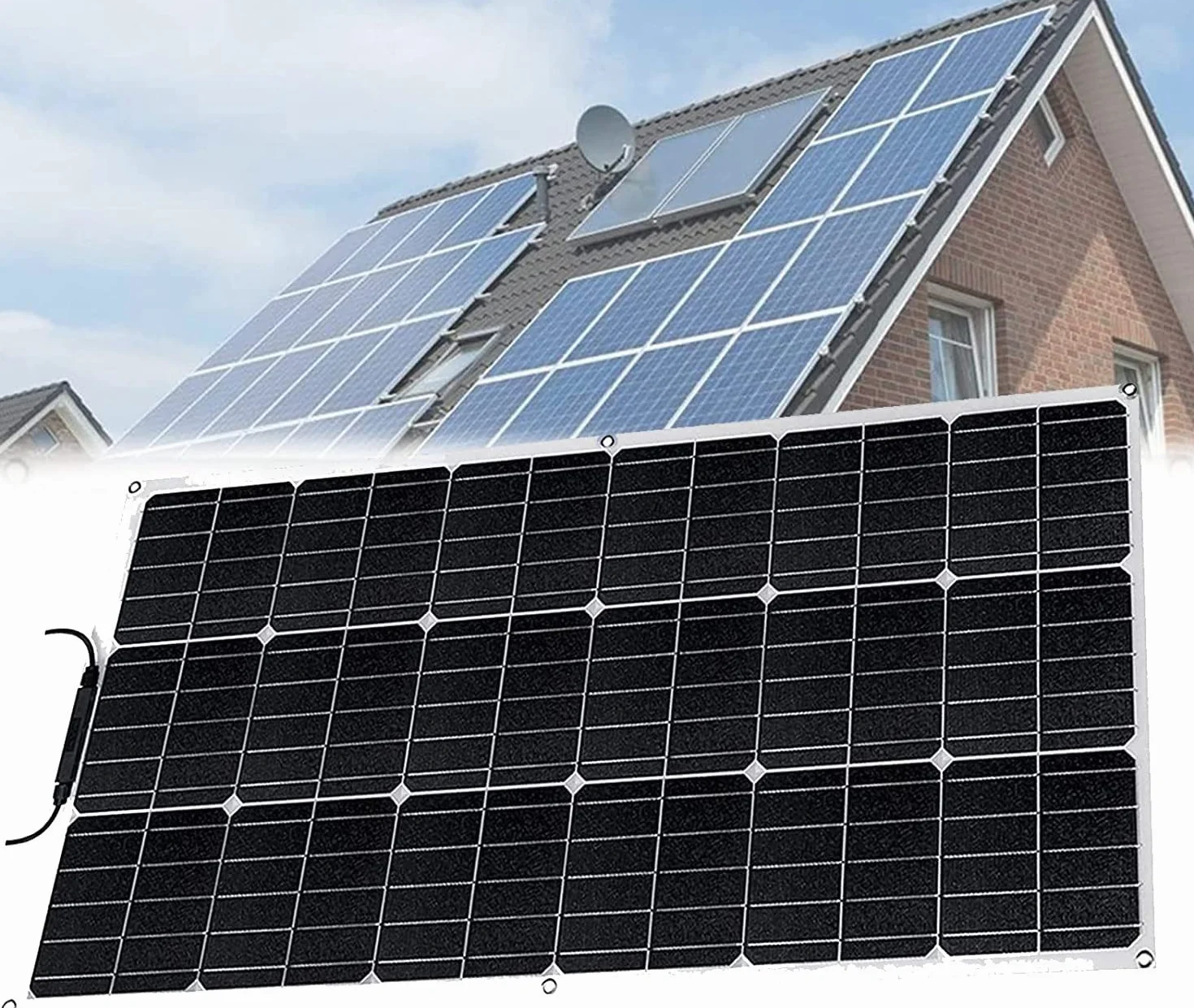 600W Pannello Solare, Modulo Fotovoltaico Monocristallino Ad Alta Efficienza, Centrale Elettrica Portatile, Pannello Solare Monocristallino Per Roulotte Camper