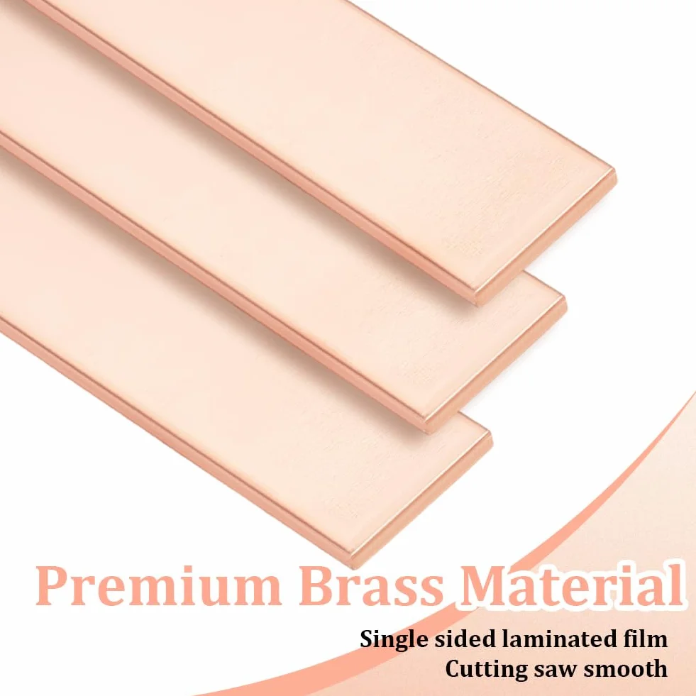 OLYCRAFT 4 pz Barra Piatta in Rame Barra Dritta Barra di Rame Rettangolare da 100x20x3mm Barra Piatta in Rame Striscia di Rame Puro per Galvanica Progetti Fai da Te Gioielli Artigianato Collegamento