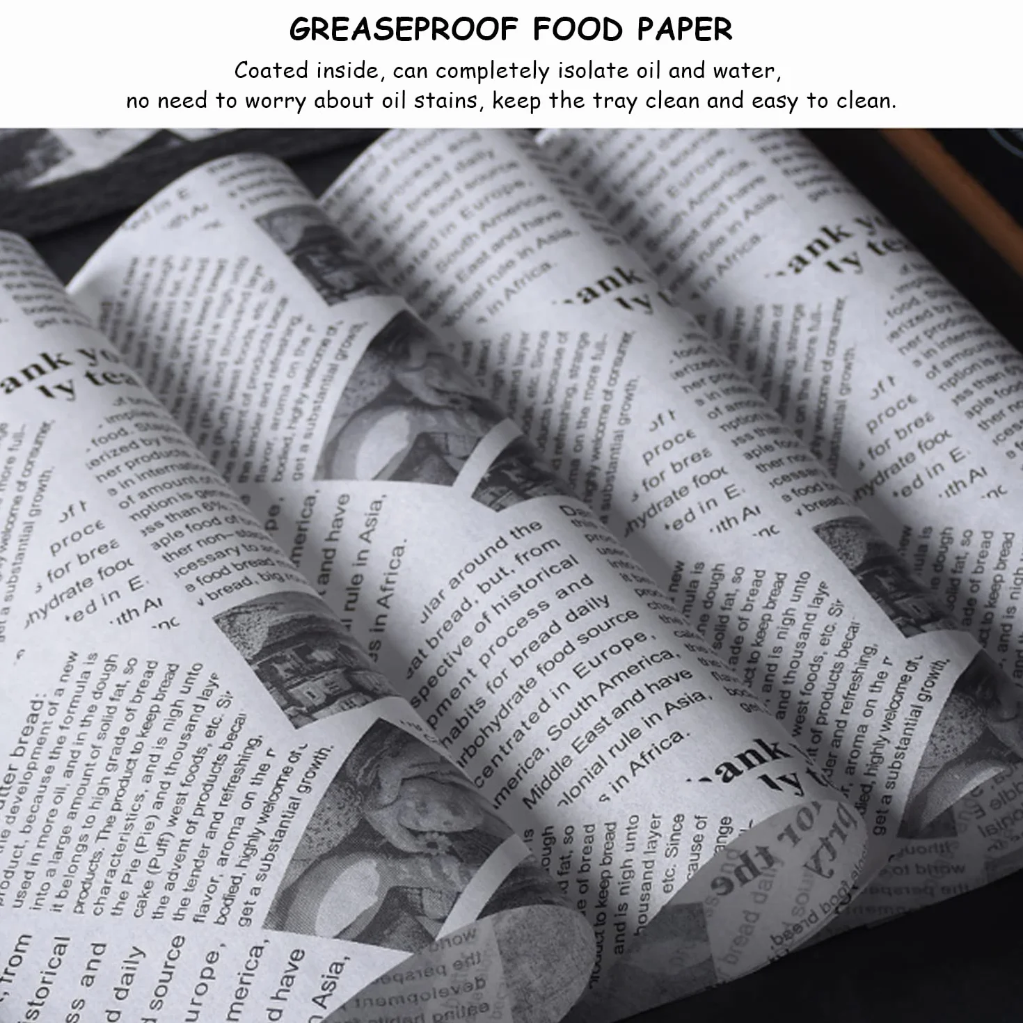 Carta di imballaggio alimentare anti-grasso – 120 fogli stampati, impermeabili, multifunzionali, stile retrò per panino, pollo fritto e fritto (22 x 22 cm)