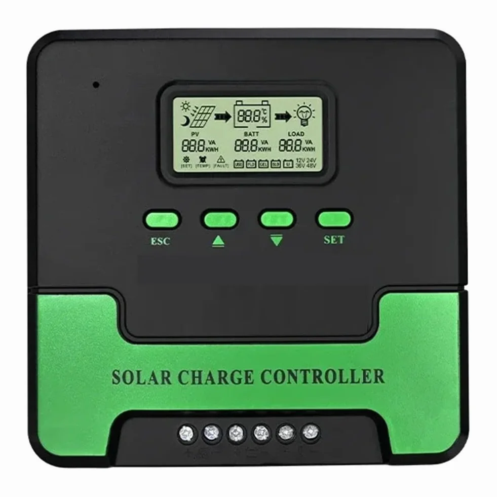 Regolatore di carica solare MPPT 12 V/24 V automatico con display LCD | doppie porte USB | monitoraggio remoto WiFi per camper | illuminazione stradale | sistema di pannelli per tetto (20 A) (40 A)