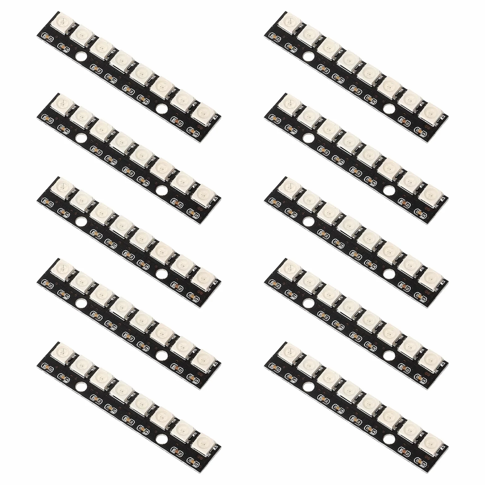 HENGBIRD 10 Pezzi 8 Bit WS2812 Modulo LED RGB Scheda di Sviluppo con Driver Integrato WS2812 5050 RGB 8-Bit Striscia di 8 LED, 5V Programmabile per Arduino Raspberry Pi ESP32