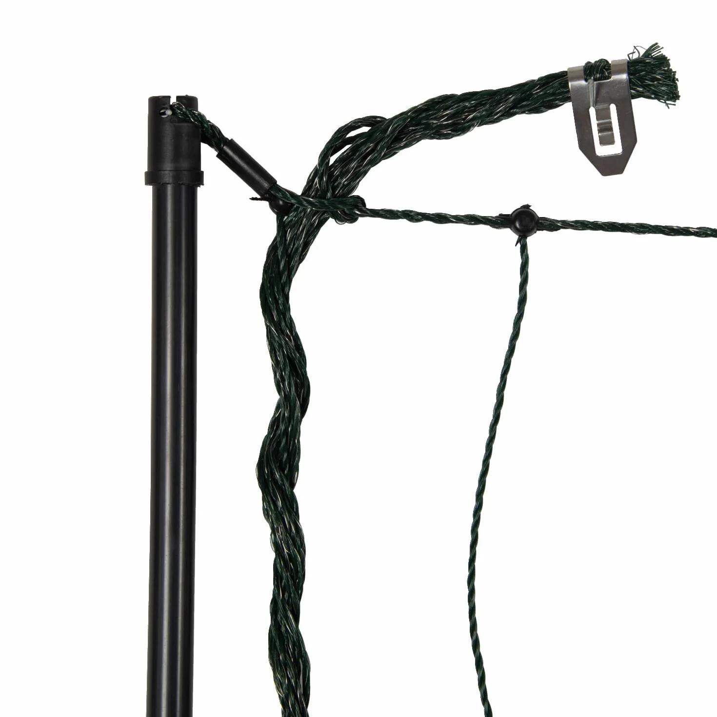 horizont easyLine - Recinzione elettrica per polli da 25 m di lunghezza, 105 cm di altezza, 7 pali in PVC con doppia punta, verde, recinzione per pollame con corrente, recinzione mobile, beccuccio per