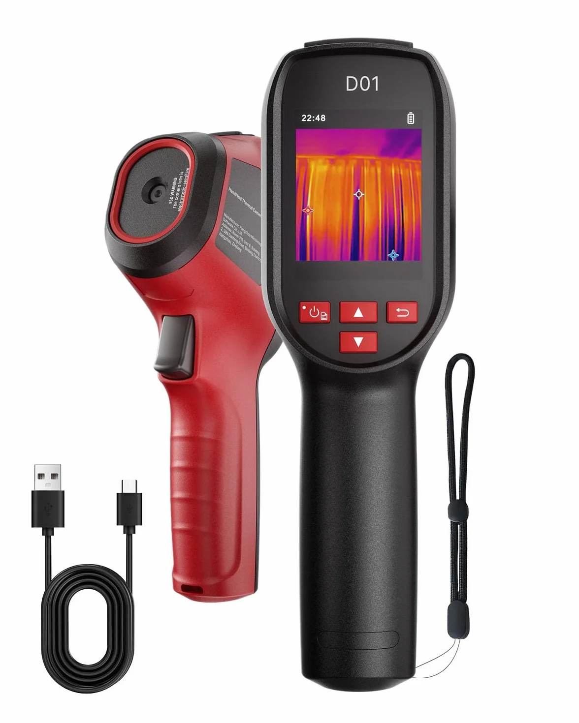HIKMICRO D01 Telecamera Termica, Risoluzione Superiore 240x240, SuperScene, Telecamera Termica con Risoluzione IR di 96x96, Batteria da 3350mAh per 11 ore di autonomia, Registrazione di Foto e Video