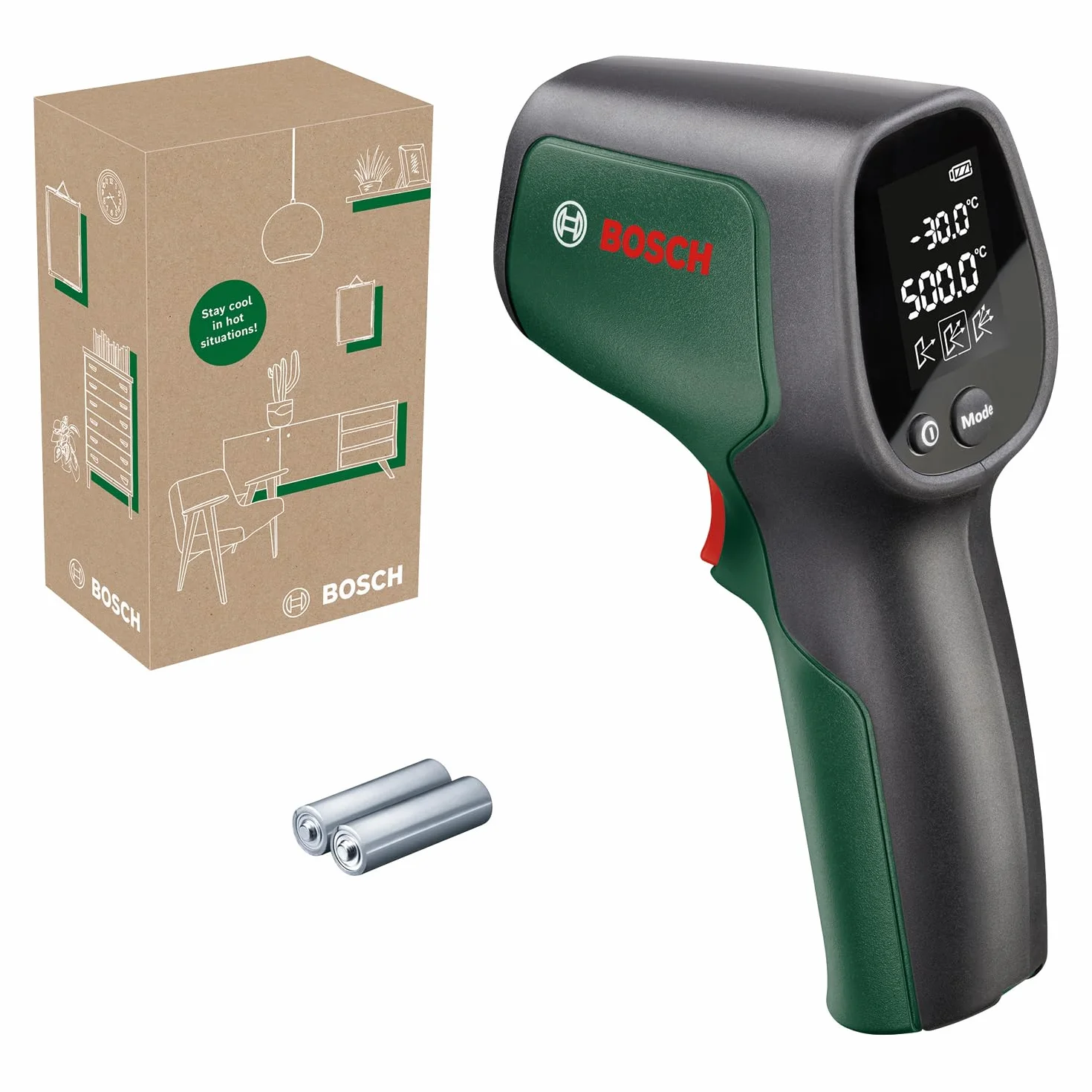 Bosch UniversalTemp termometro a infrarossi -30 °C...+500 °C 3 gruppi di materiali predefiniti