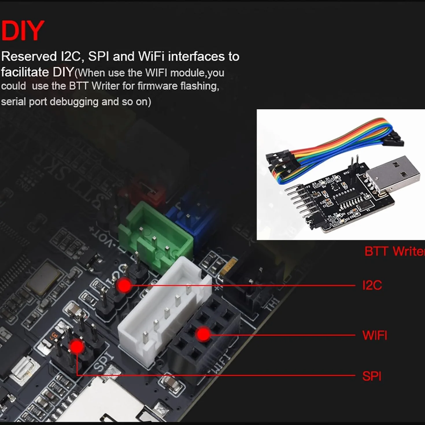 BIQU DIRECT Parte stampante 3D SKR V1.4 Scheda di controllo a 32 bit Smoothieboard e Marlin Open Source SKR V1.3 Supporto aggiornamento TMC2209/TMC2208/TMC2130/A4988/8825/Driver (SKR V1.4)