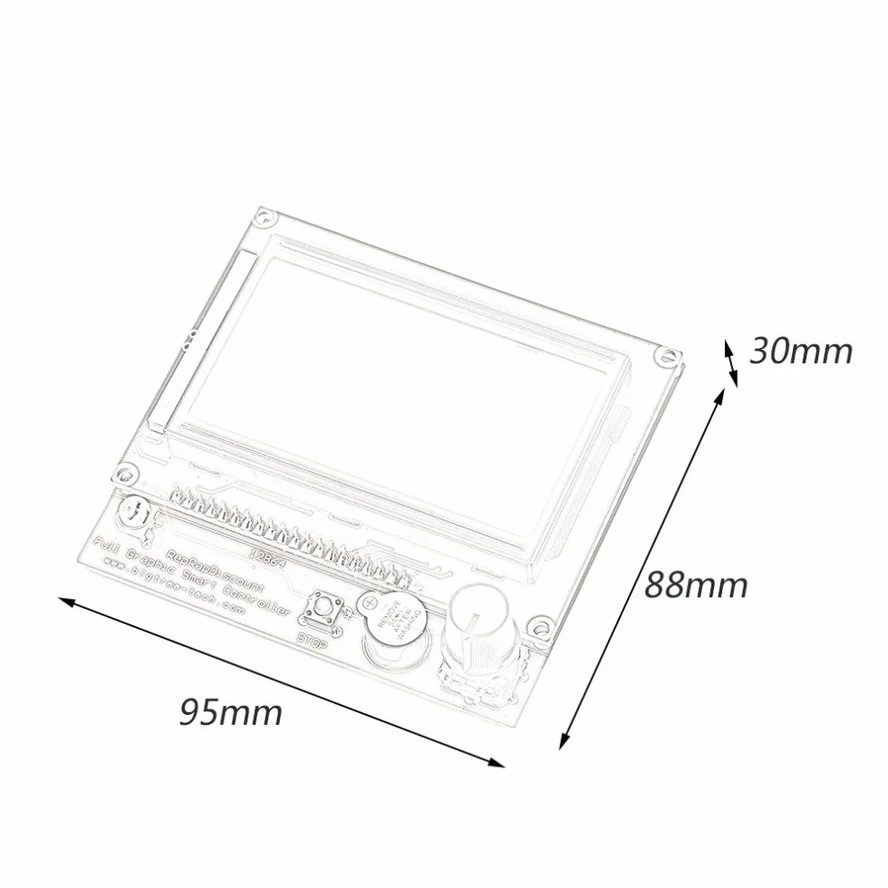Graphic Smart LCD12864 - modulo controller con display LCD12864 per stampante 3D, con adattatore e cavo per Ramps 1.4 RepRap