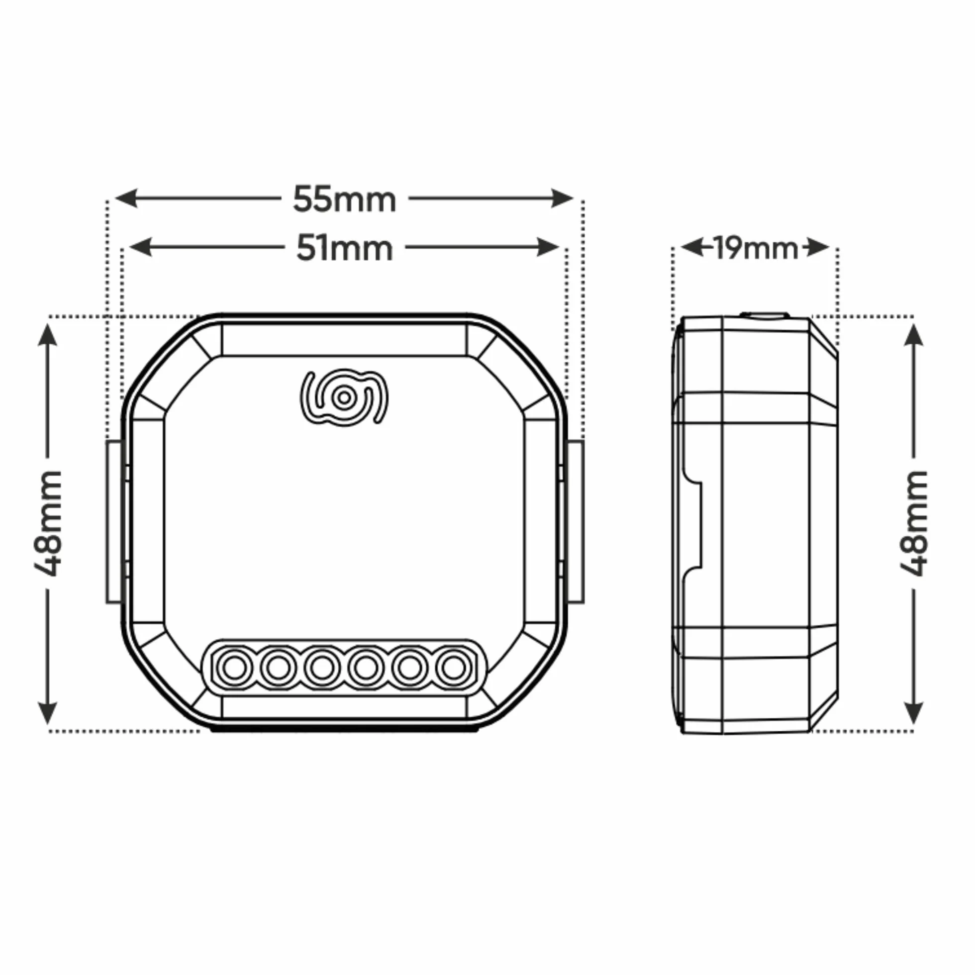 Interruttore Wifi/Bluetooth Relè Wifi Tuya Smart Controllo Remoto Rele per Luci Montaggio in Scatola di Giunzione o su Guida DIN (relè con dimmer - 2 canali)