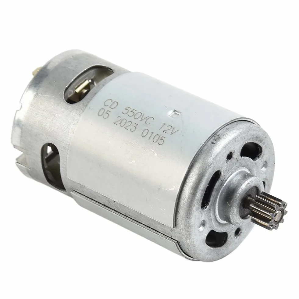 Motore elettrico per trapano elettrico a 9 denti/12 denti, 10 8V/12V/14 4V, affidabile per modello RS550, costruito per prestazioni e longevità (12 V 9 denti)