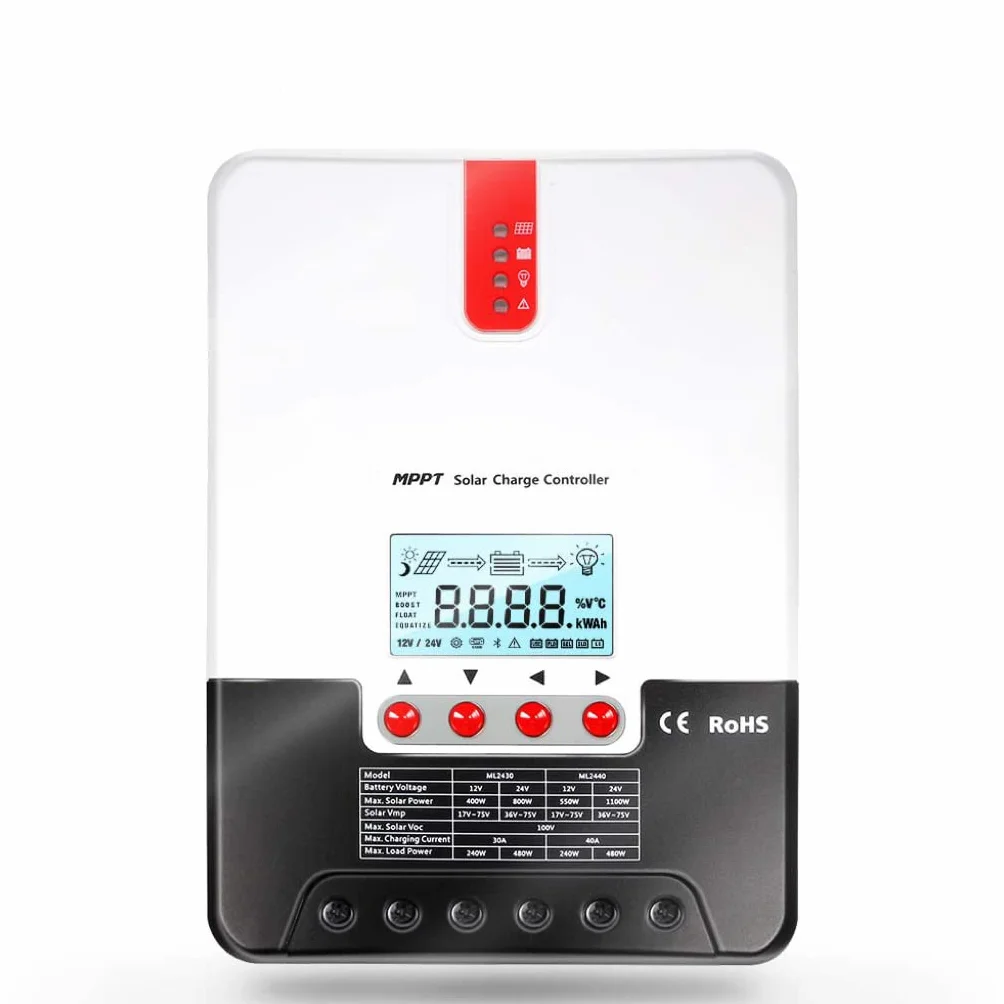 SolaMr 20A MPPT Regolatore di carica solare 12V/24V Intelligente Regolatore di Carica della Batteria del Pannello Solare con display LCD - ML2420A