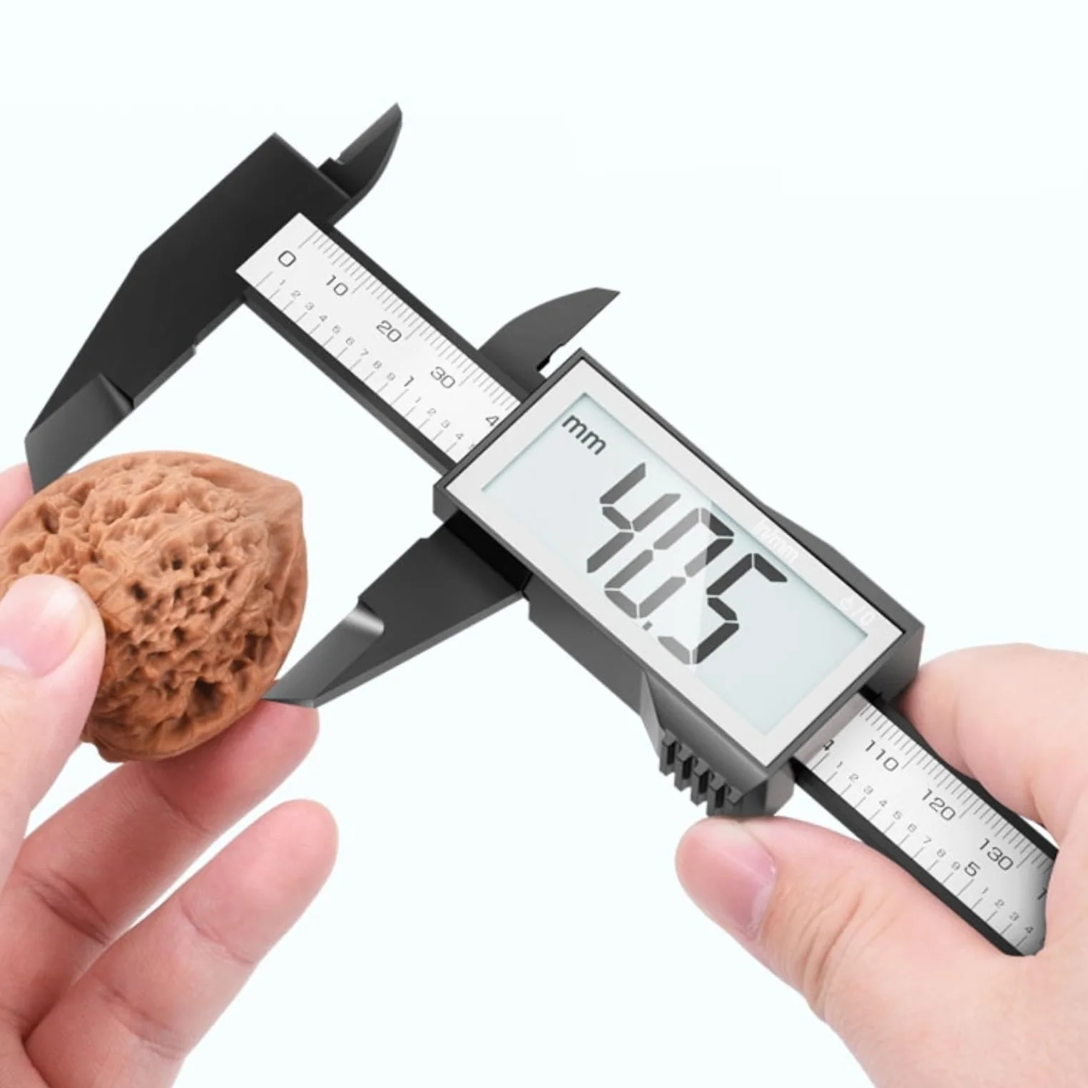 JZK calibro digitale elettronico da 150 mm in plastica con grande schermo LCD, 15 cm 6 pollici conversione metrica in pollici, misuratore di profondità, strumento di misura per diametro interno