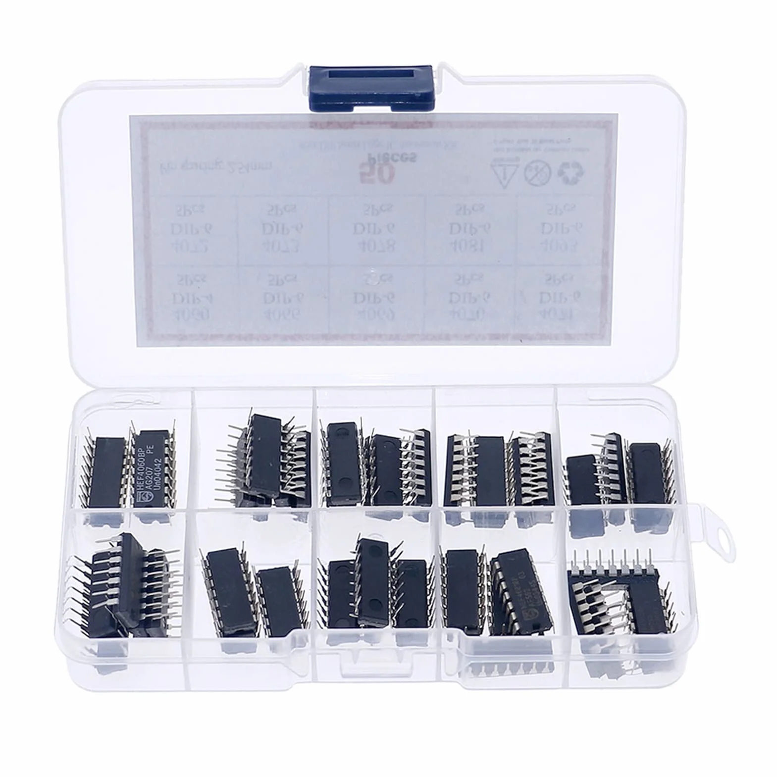 gande Kit IC HEF/HCF/CD40XX Dip Serie 4000 CMO Kit di assortimento di circuiti integrati logici 4001 4011 4013 4028 4040 4060 4066 4071 4081 4511 4521 4541 40106 (Color : 4060 To 4093)