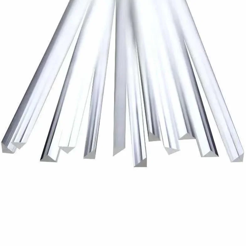 Barra a Triangolo in Acrilico PMMA 5x5x500mm 20Pcs Guida Luminosa Trasparente