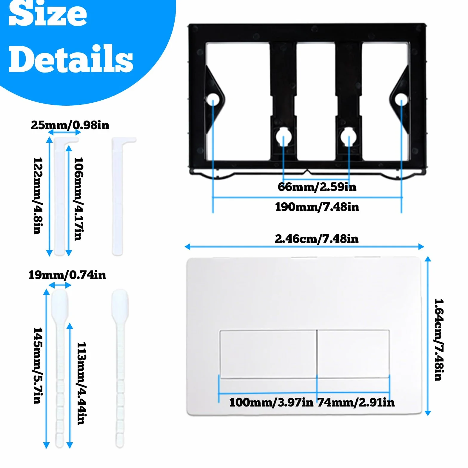 Geberit Sigma Placca Di Comando WC Doppio Scarico Bianco Compatibile Con 01 20 30 50 UP320 300
