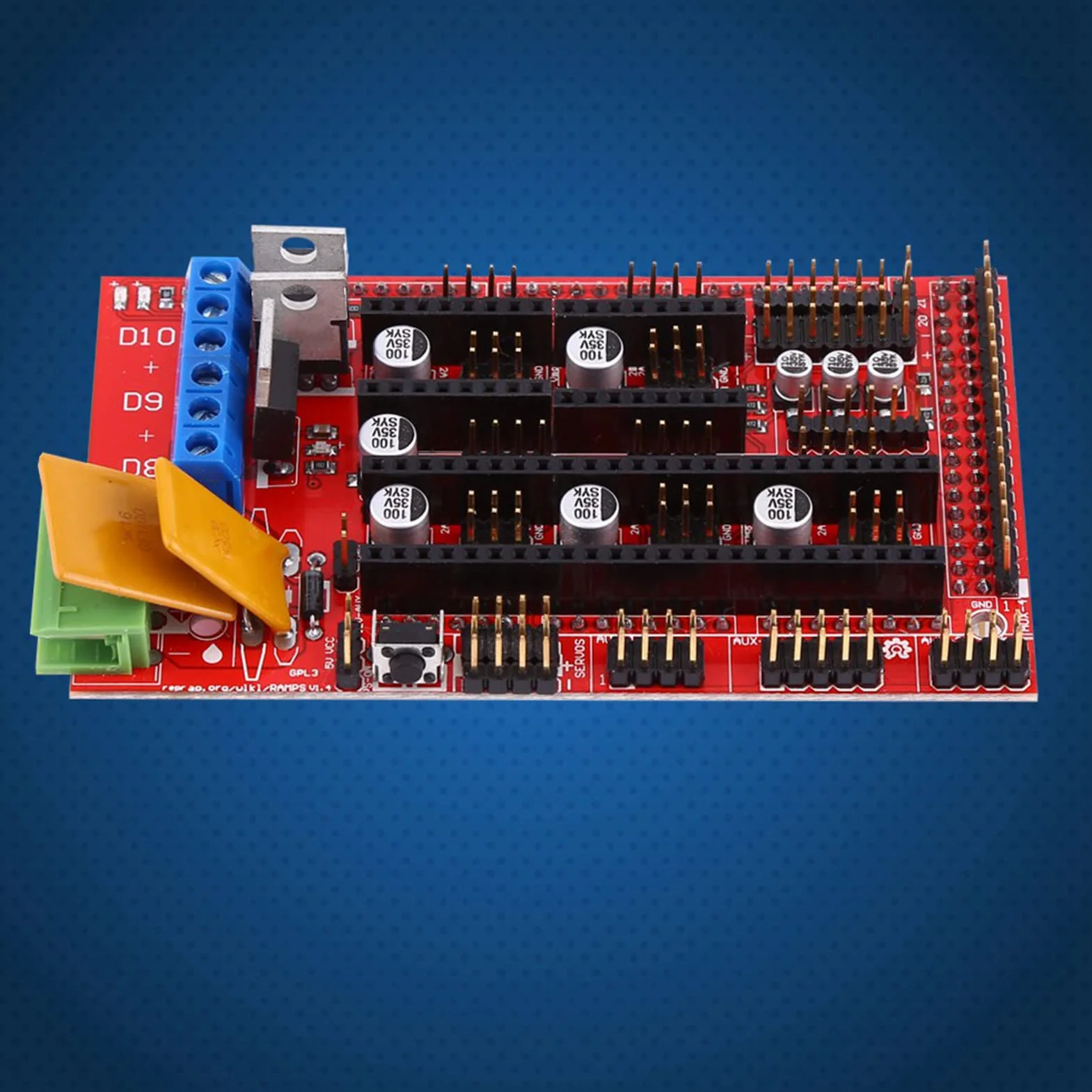 Kit stampante 3D, scheda controller RAMPS 1.4 stampante 3D + MEGA2560 R3 + 5 x A4988 con Dissipatore di Calore USB Calbe Jumper Kit