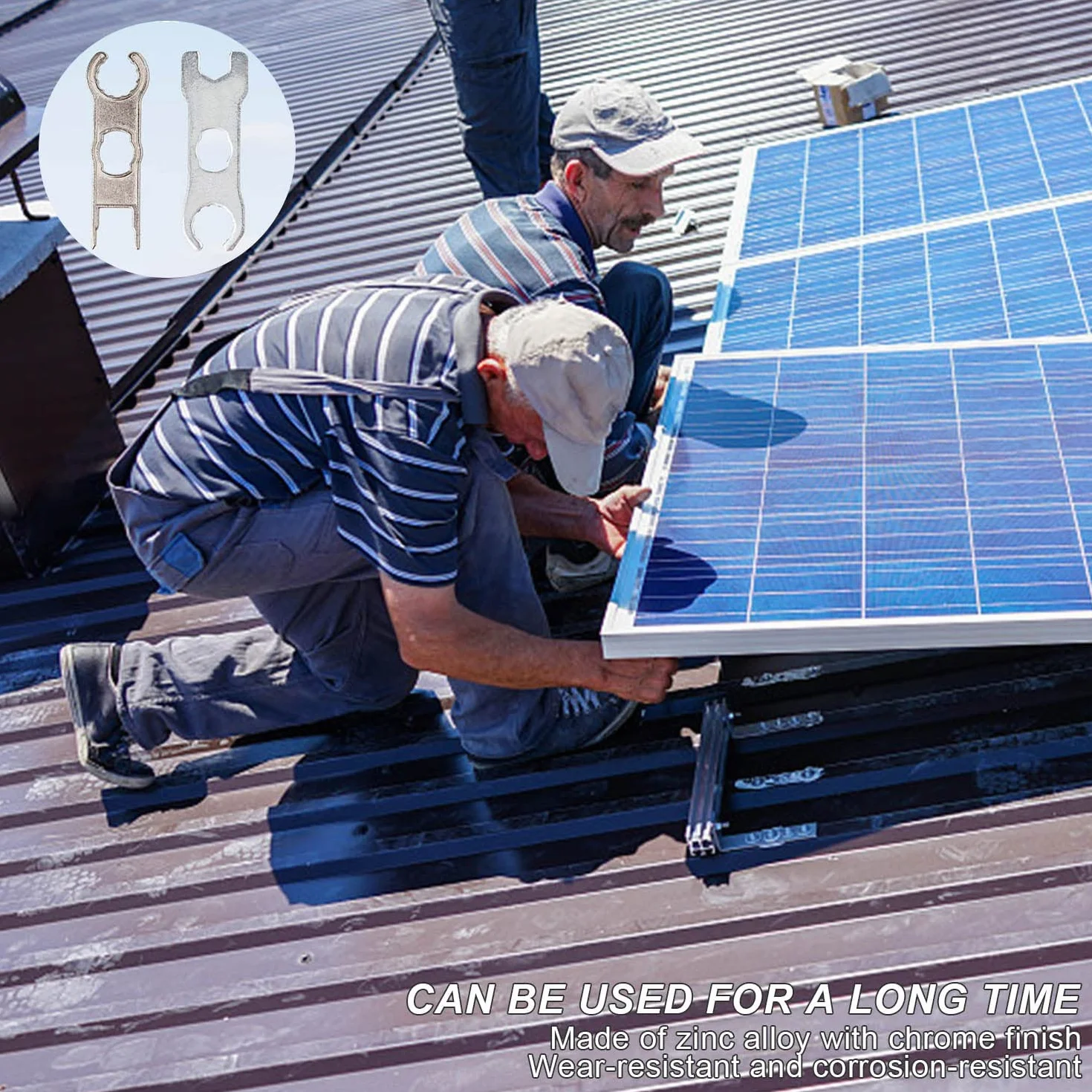 Chiave a Mano Solare Strumento di Montaggio per Connettore 1 Paio Chiavi in Lega di Zinco
