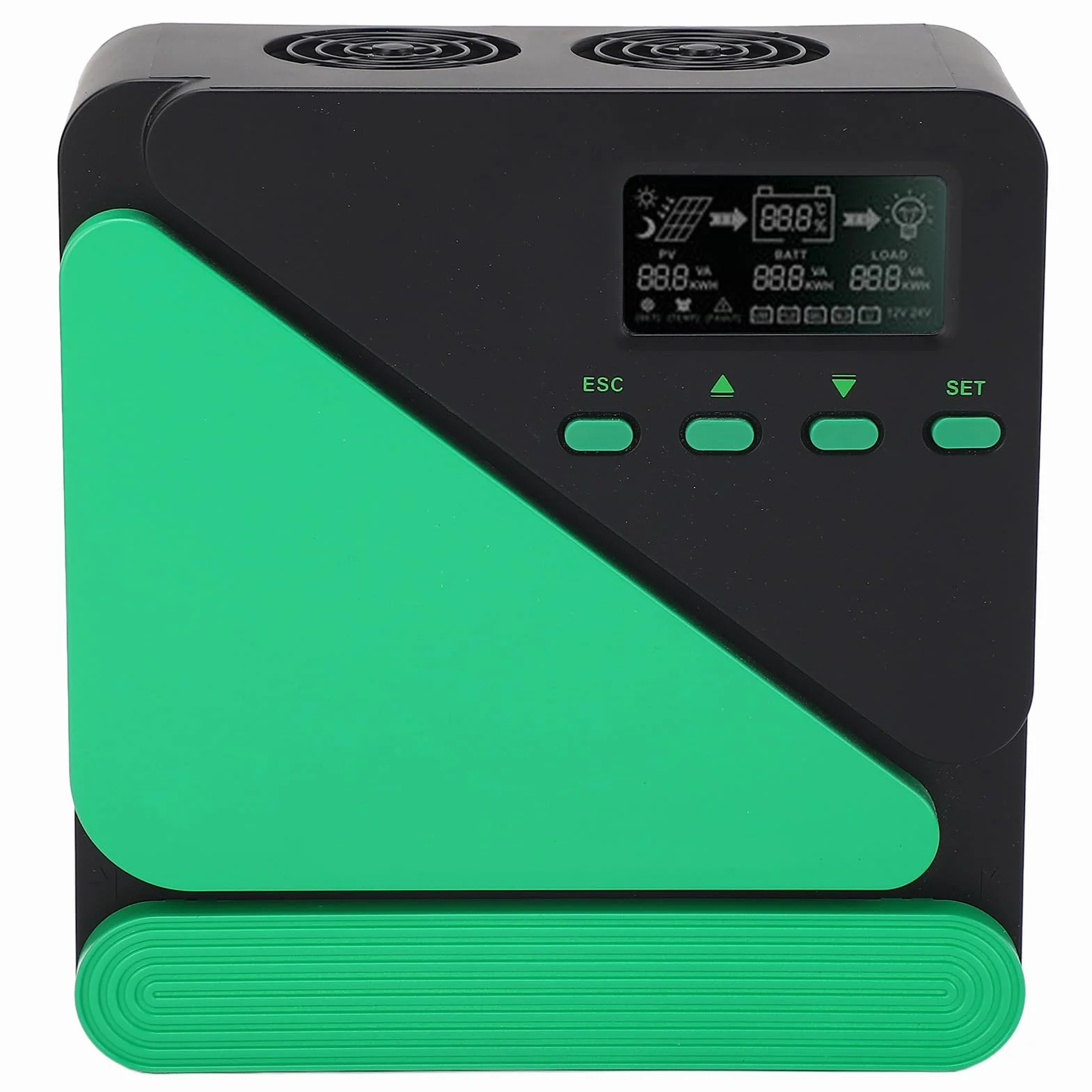Regolatore di Carica Solare, Regolatore Pannello Solare MPPT 12V 24V Automatico con Display LCD, Doppie Porte USB 5V 3A, Ingresso VOC 100V, per Ricarica Batteria Marina Fuori Rete Domestica