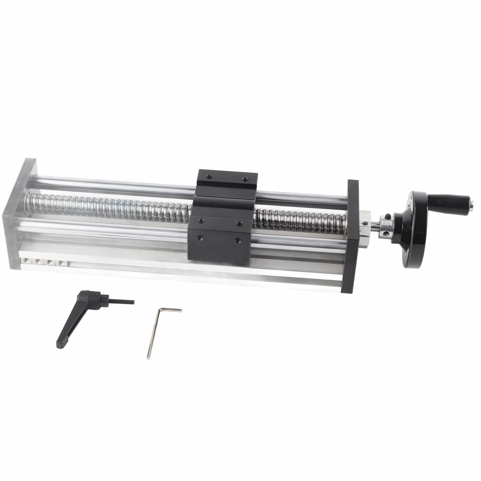 Tavola Scorrevole Manuale a Sfere a 2 Assi a Slitta Lineare Piattaforma di Guida Precisa Corsa 200 Mm con Cuscinetti Lineari(EBX1605)