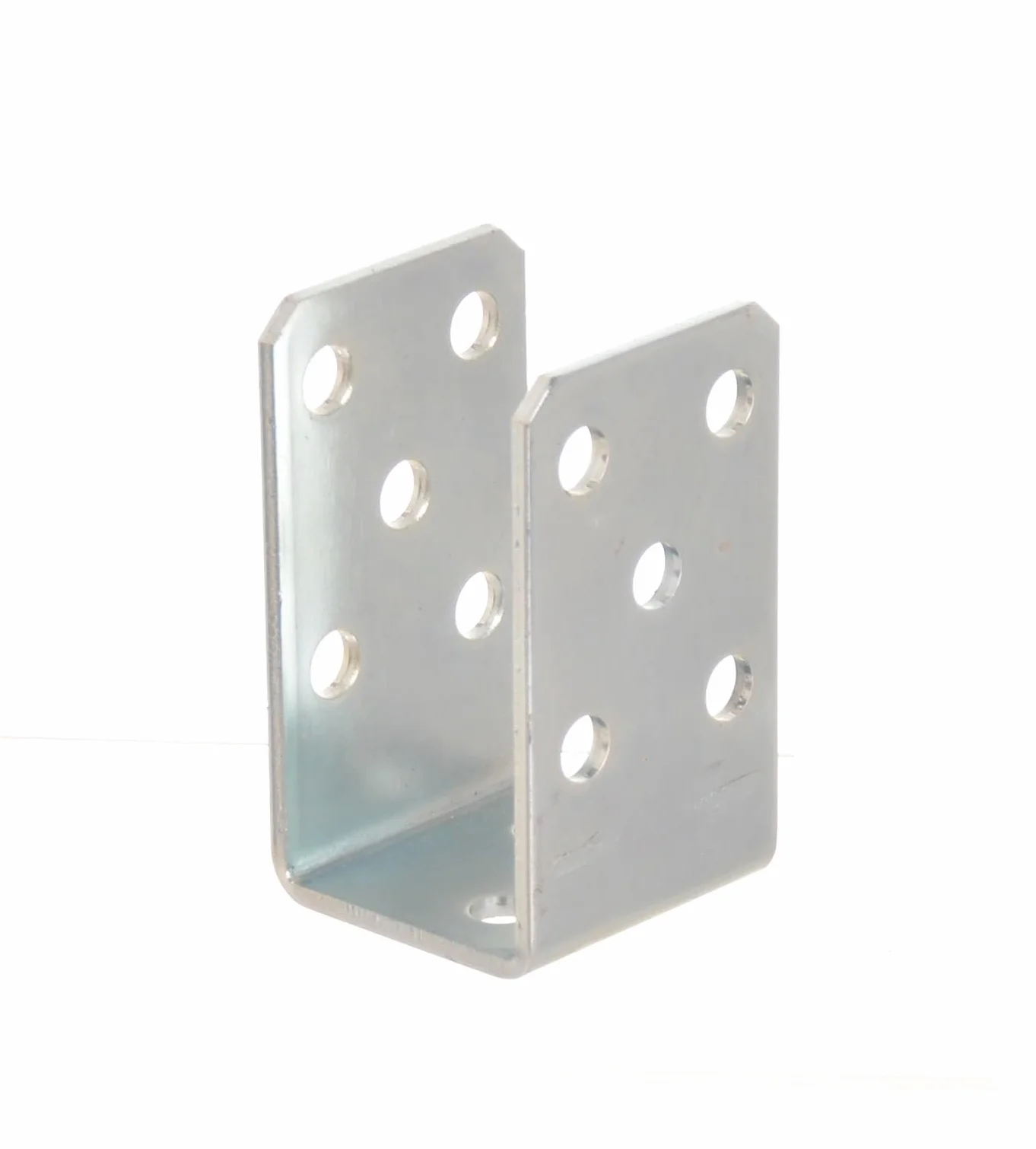 Supporto per pali a U, 50 mm, da avvitare, zincato a caldo, 4 mm, in acciaio, a forma di U, supporto per pali per costruzione in legno, ideale per terrazze, tettoie
