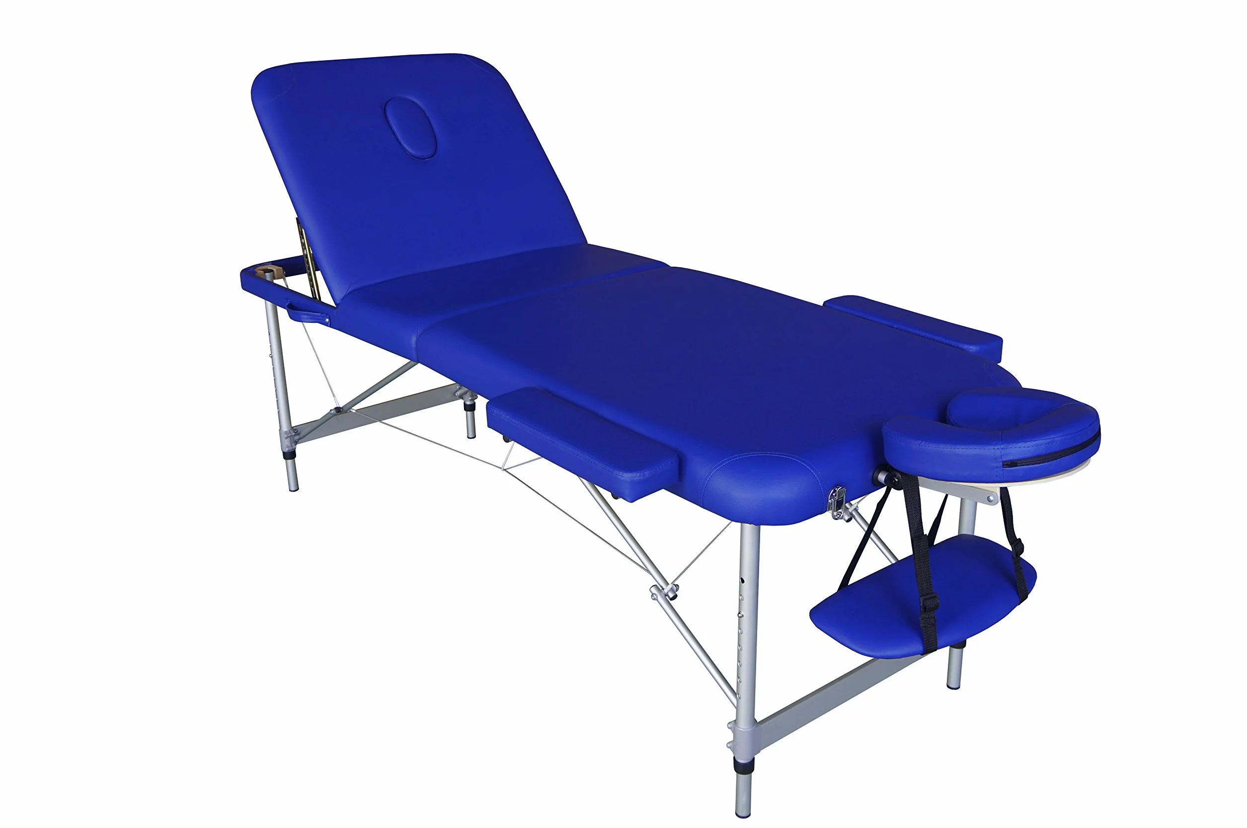 EUROPA Lettino Portatile in Alluminio per Massaggi, Estetica, Tattoo e Terapie - Leggero, Regolabile e Resistente, Ideale per Professionisti e Centri Estetici (Blue)