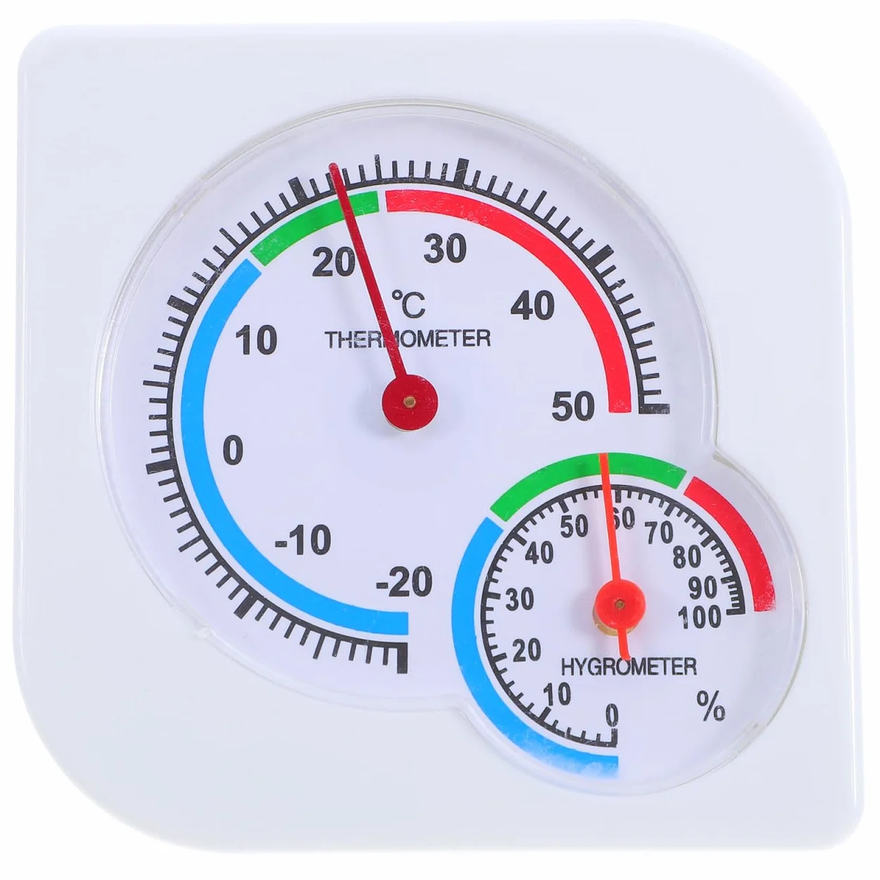 Abaodam termometro monitoraggio della temperatura domestica termometri da esterno per patio misuratore di umidità della temperatura indicatore di temperatura plastica bianca