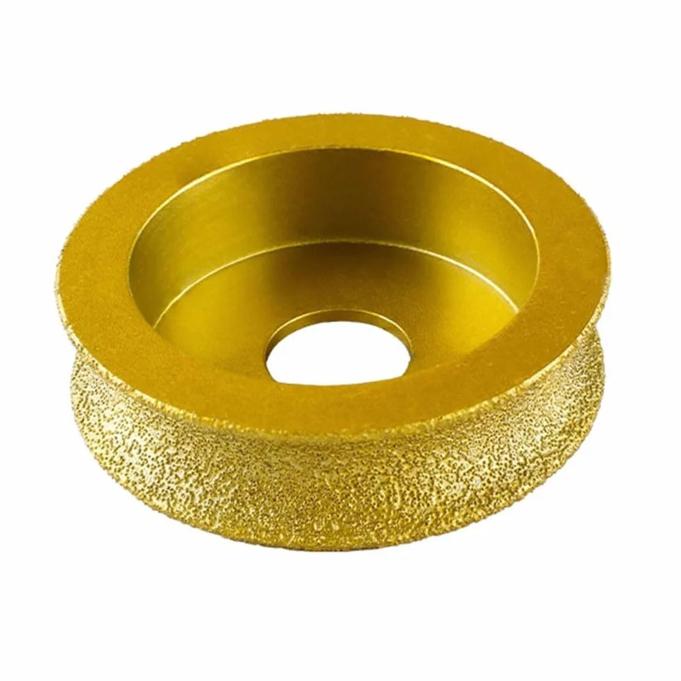 Mola a testa tonda brasata sottovuoto 74 x 20 mm per l'uso su superfici dure in pietra e vetro in lavori di costruzione (15 mm)