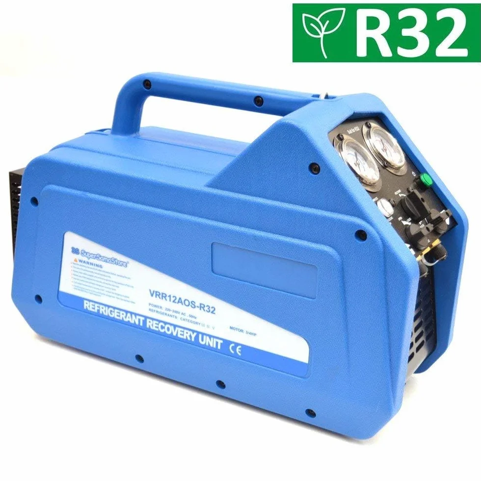 3S SuperSamaStore Unità di Recupero Professionale, Recuperatore Gas Refrigerante per Manutentori e Installatori Impianti Condizionamento, con Separazione Olio, 3/4 Horsepower, Idonea R32 e R1234YF