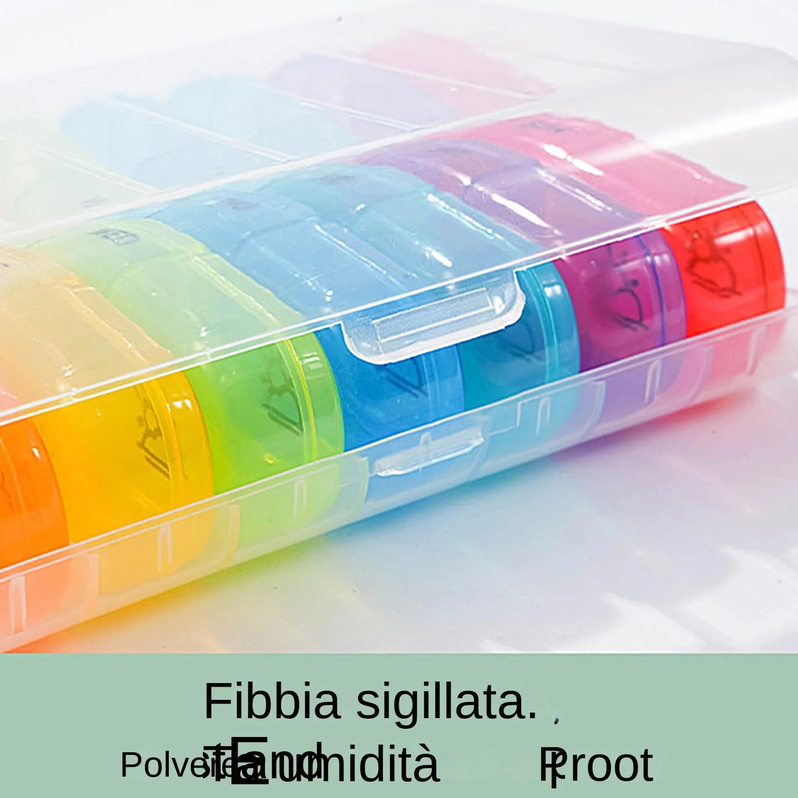 Organizzatore Di Pillole Settimanale,Portapillole 3 Volte Al Giorno | Contenitore Integratori Ermetico Pratico Per Anziani Bambini Uomini Lavoro Auto Borse Tasca