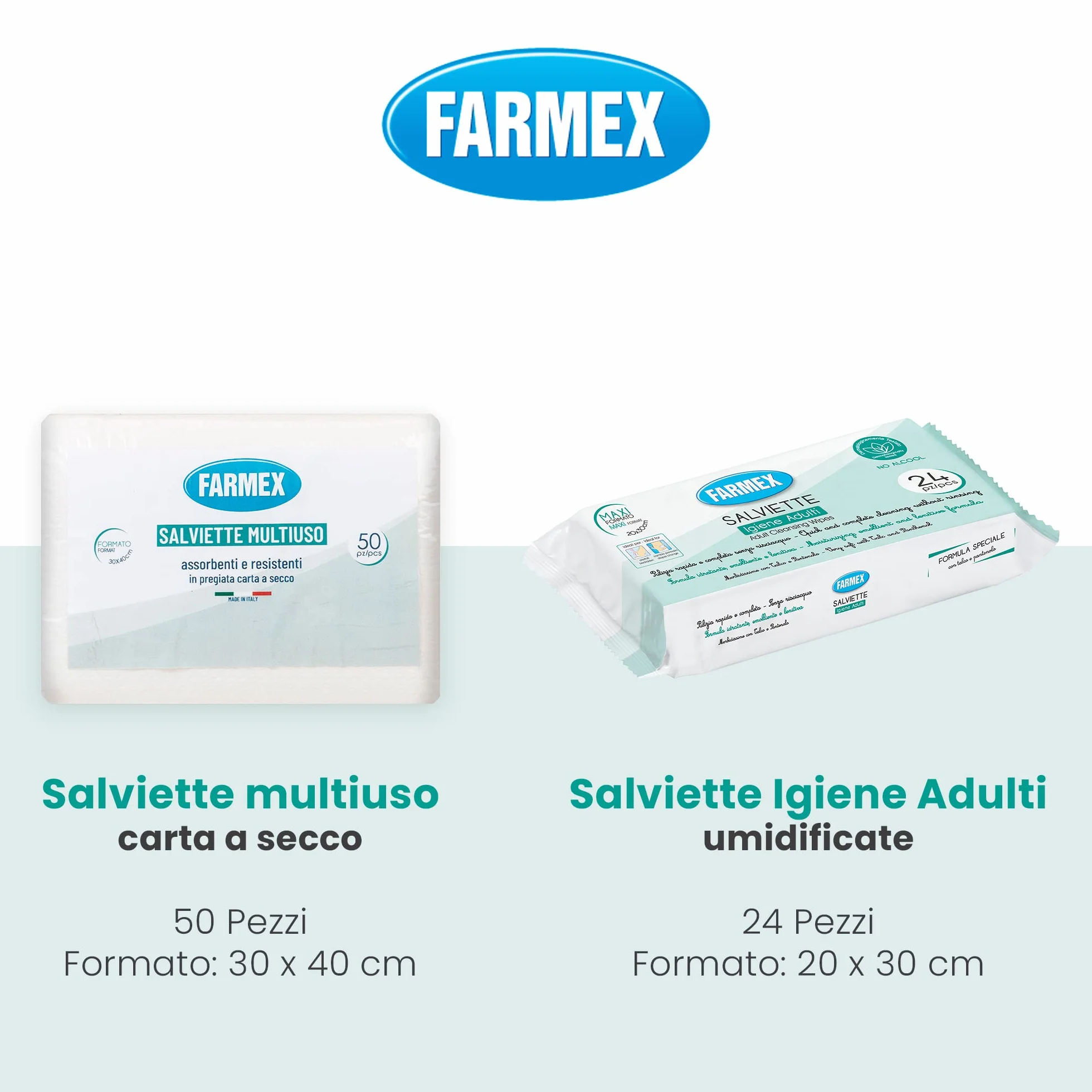 Farmex Salviette Umidificate Igiene Intima 20x30cm 24 Pezzi