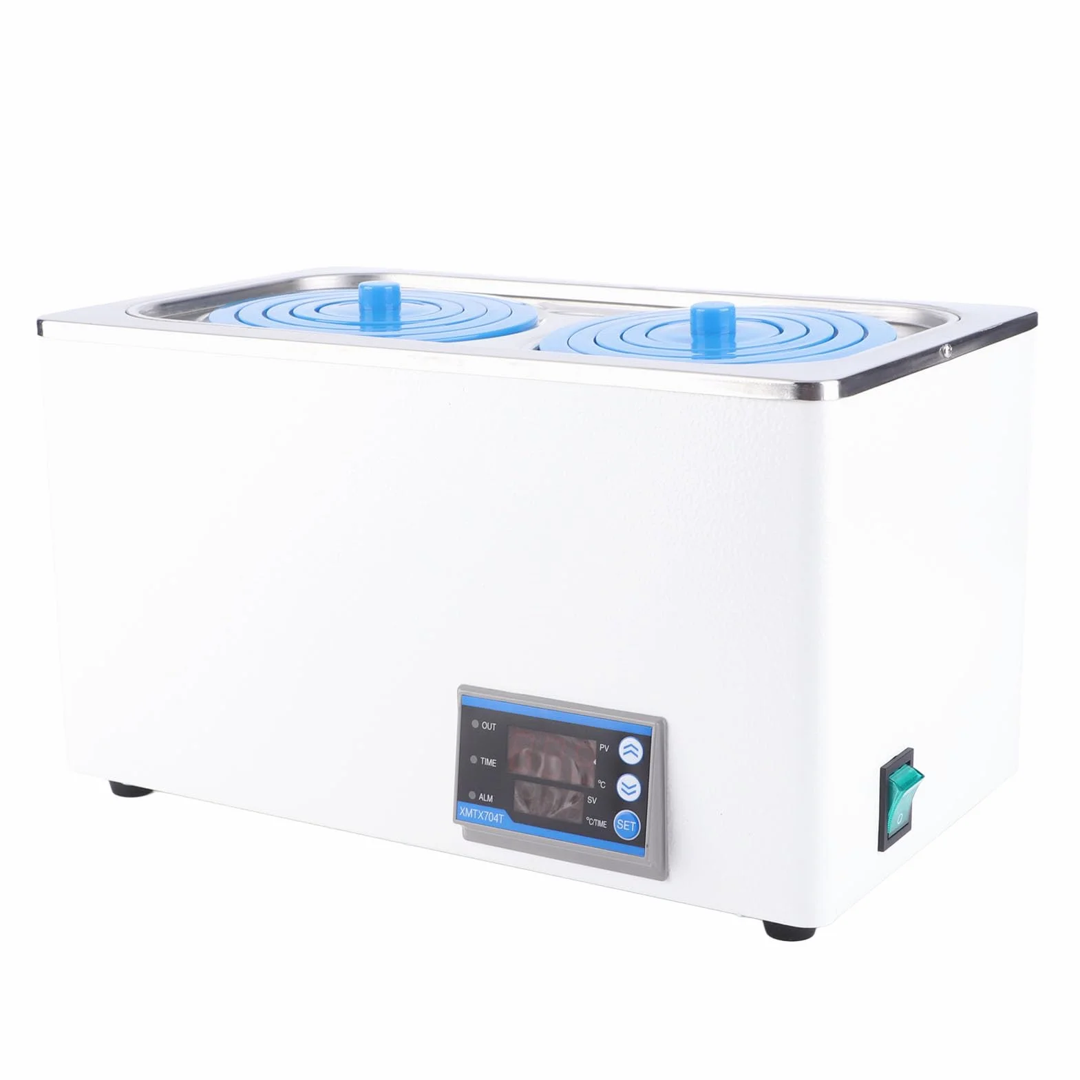 Bagnomaria Termostatico Digitale da Laboratorio, 7 Litri, 600W, Acciaio Inossidabile, Display LED Doppio, Controllo Temperatura RT-99.9¡æ, 2 Aperture