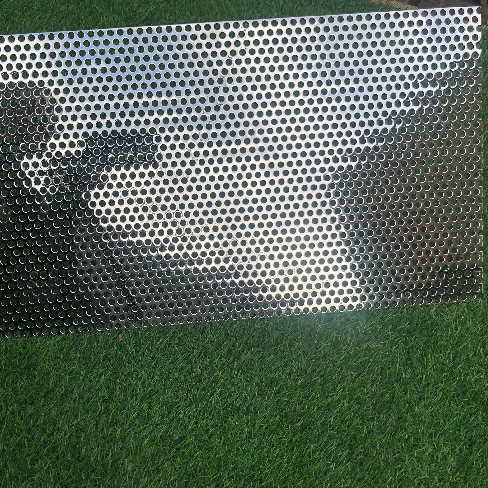 Lamiera forata in acciaio inox, griglia forata in acciaio inox, 8 mm, spessore 1,1 mm, 762 mm x 381 mm - Lamiere forate - Griglia forata in metallo