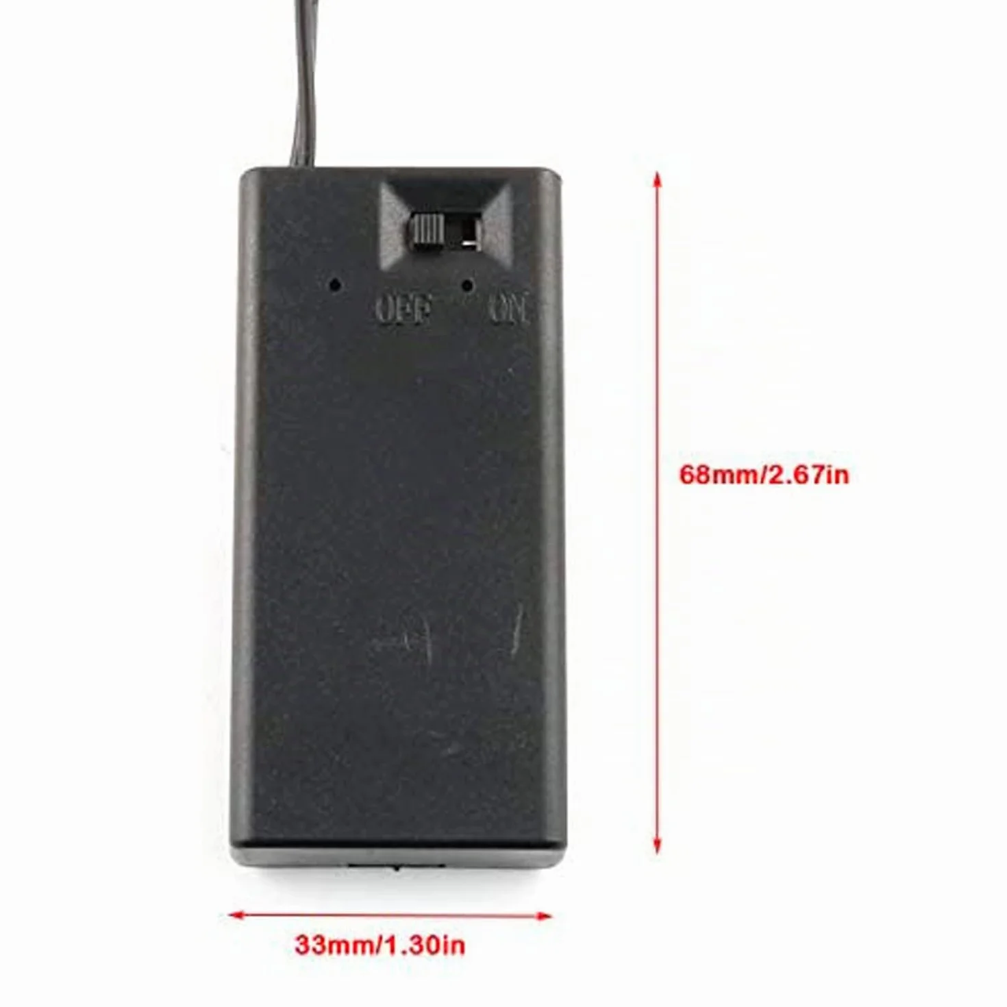 CABLEPELADO Porta batterie 9 V con coperchio | Supporto batteria 6LR61 | Include cavo da 200 mm | Tensione totale: 9 V (9 V per batteria) | Adatto per Arduino | Connettore DC 5,5 x 2,1 mm.