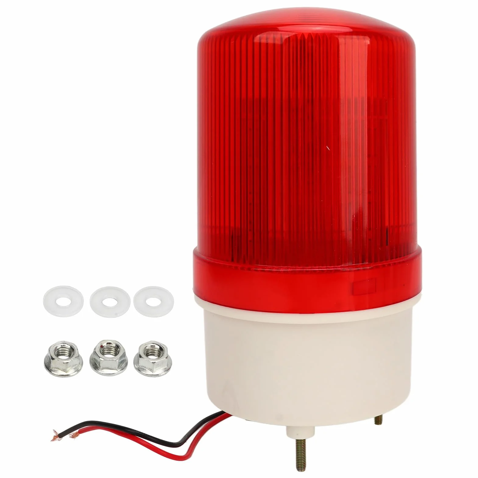 Luce Rotante 24 V,Luce di Segnalazione Lampeggiante a LED Rotante Industriale 10 W, per Allarme di Emergenza Rosso