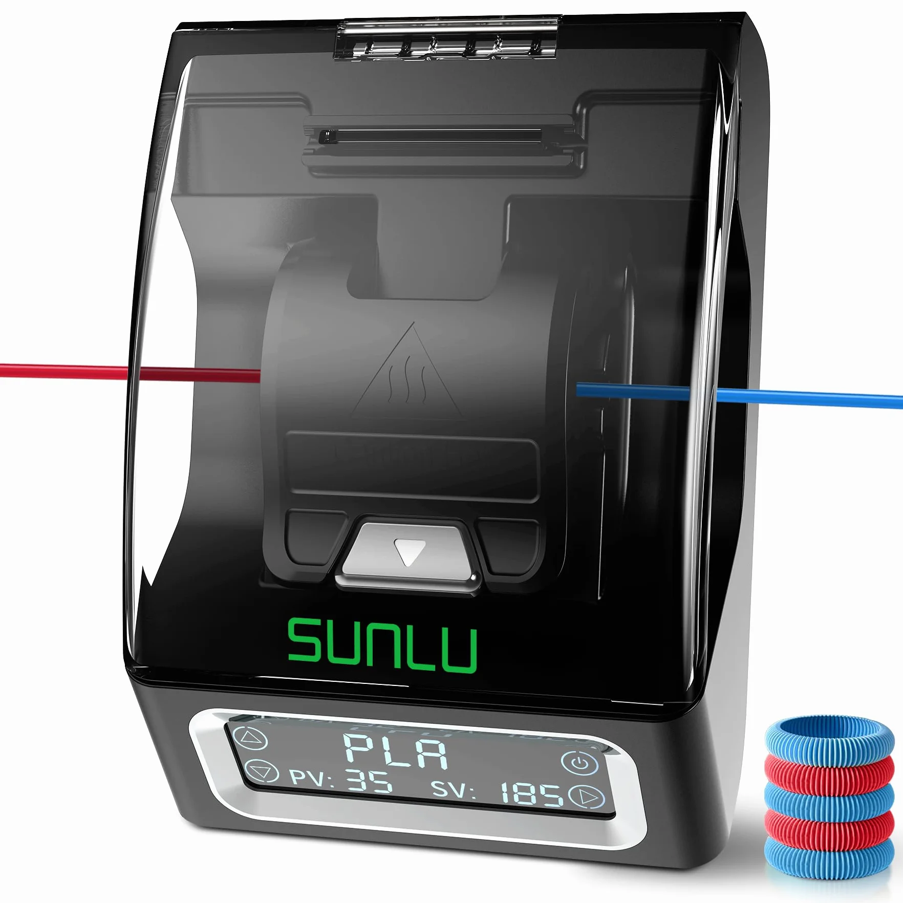 SUNLU Connettore Filamento con 200 Tubi PTFE, SUNLU Filamento Connector per Filamento Stampante 3D 1.75mm Fino a 240 °C, Compatibile con Filamento PLA TPU PETG ABS PA Nylon, Facile da usare