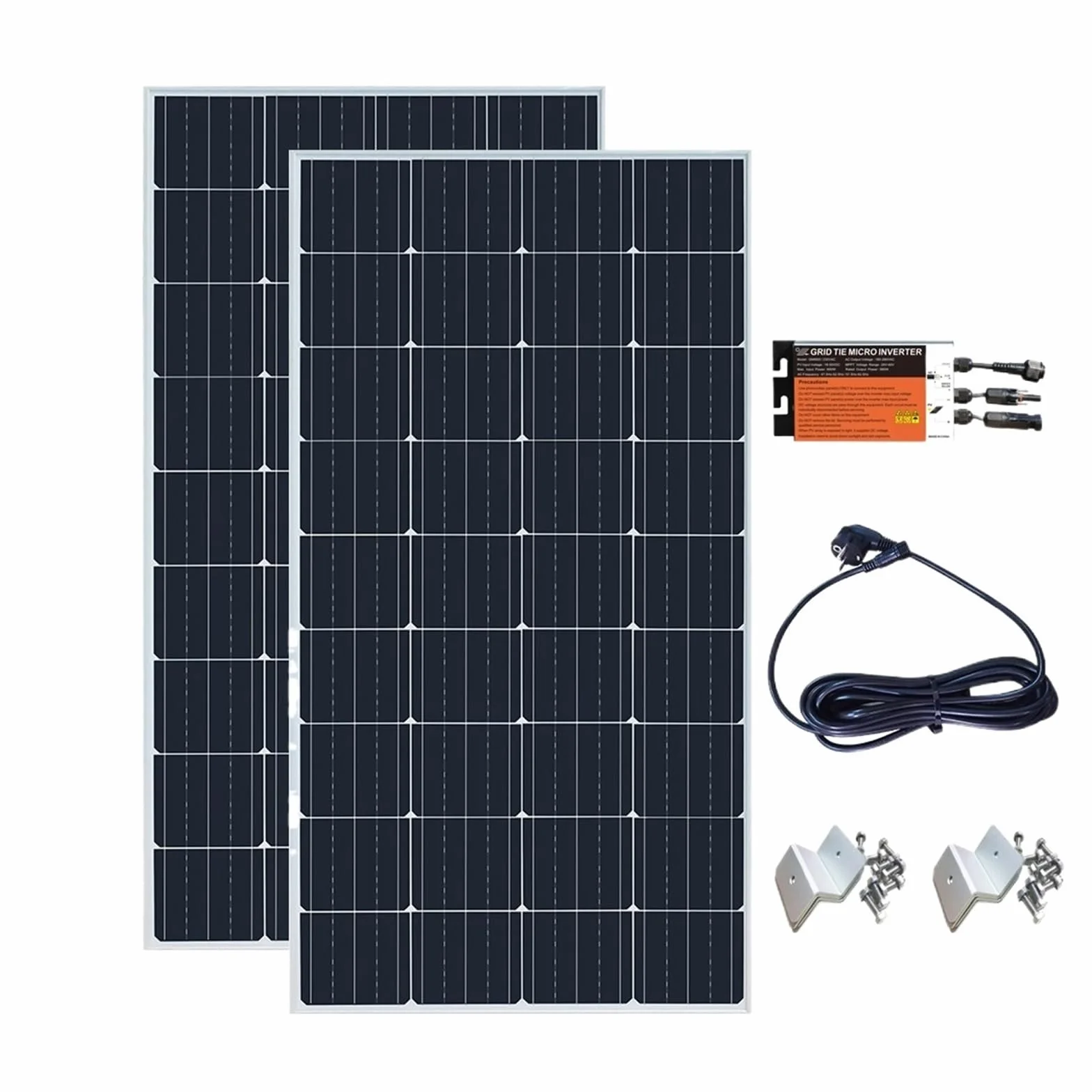 Pannello Solare In Vetro Da 800 W Fotovoltaico Balcone Casa For Micro Inverter Con Presa Sulla Rete Fornitura Energia Efficiente Affidabile(400w plug and play)